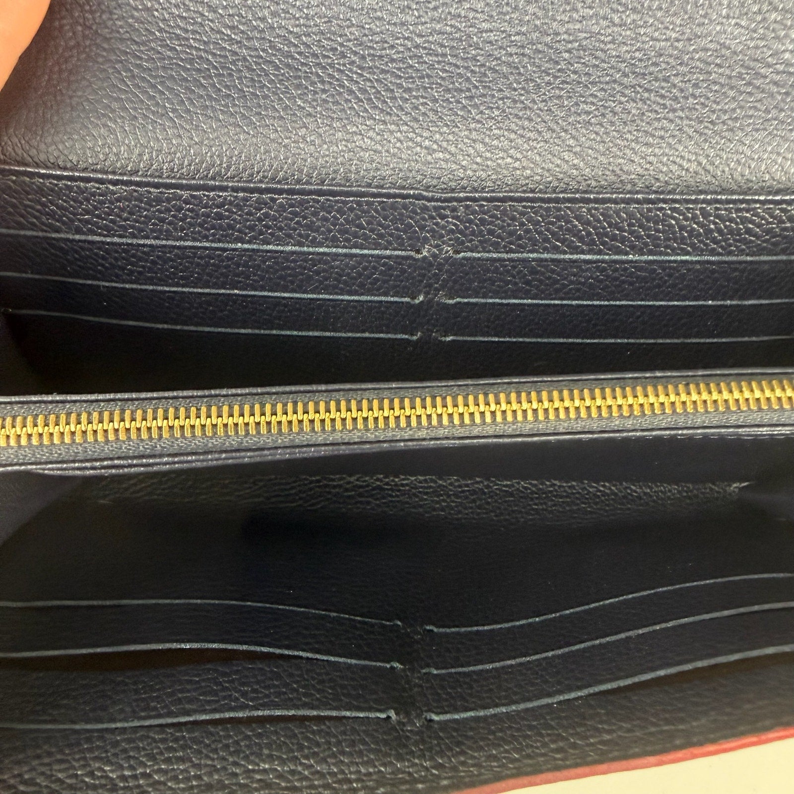 Louis Vuitton Empreinte Leather Black Wallet Clutch Long Wallet Authentic Pre Owned
