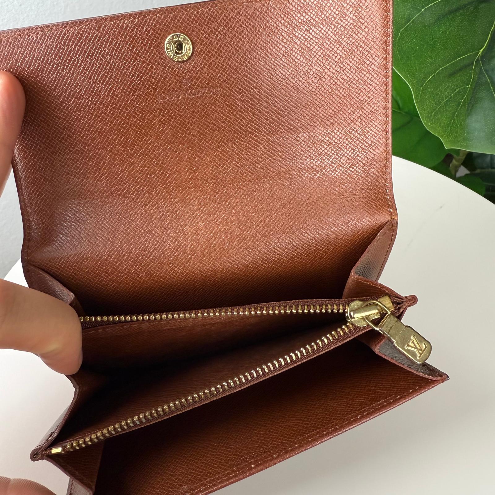 Authentic Louis Vuitton Monogram Porte Monnaie Zip Wallet