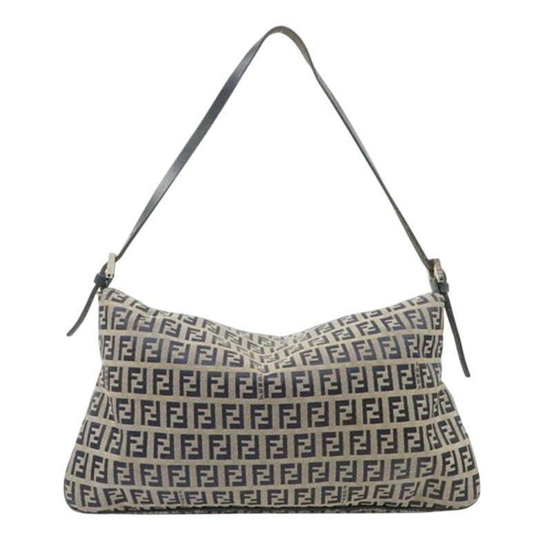 Authentic FENDI Zucchino Mamma Baguette Shoulder Bag