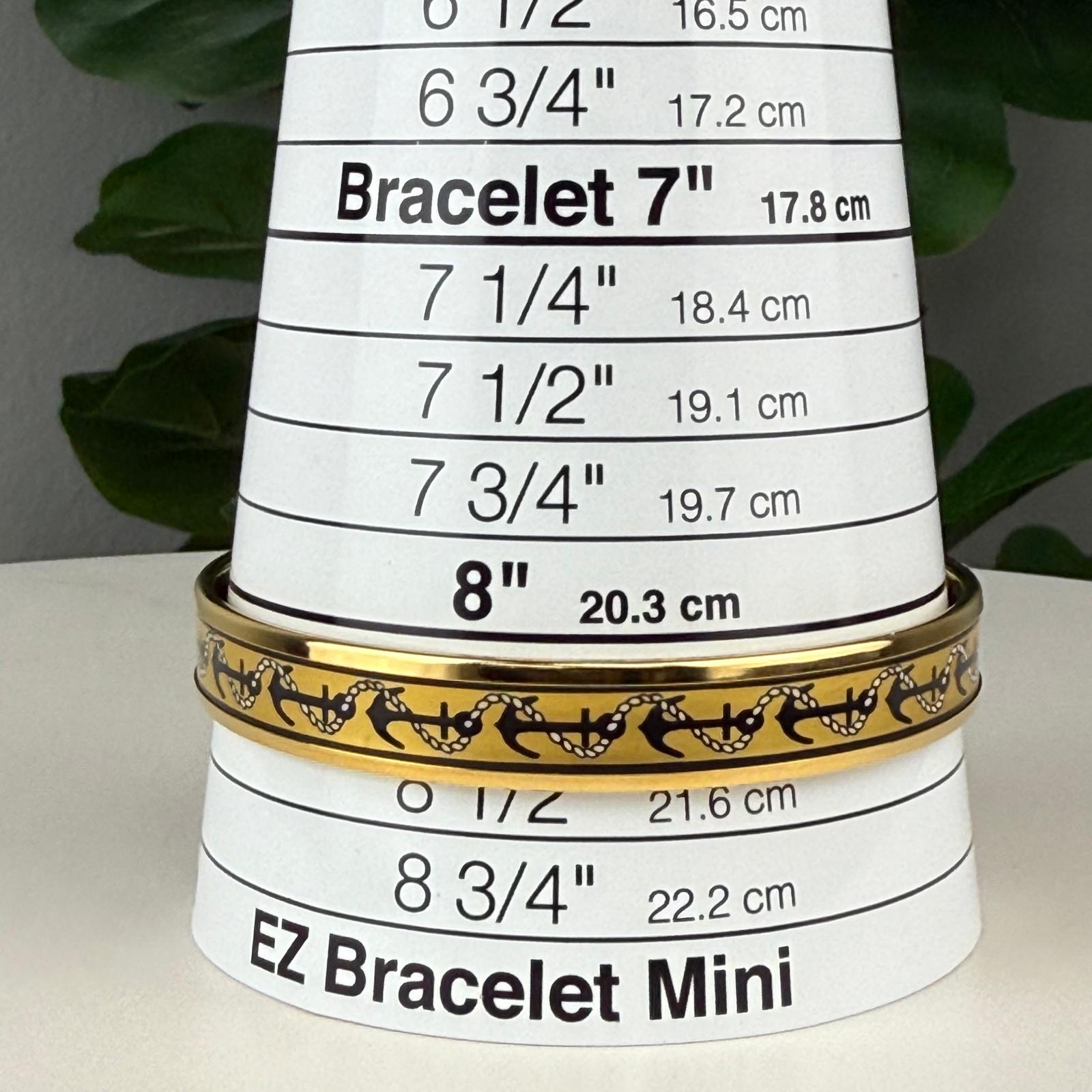 💎Authentic Vintage Hermes Anchor Rope Design Gold Plated Bracelet Size 8 1/4"