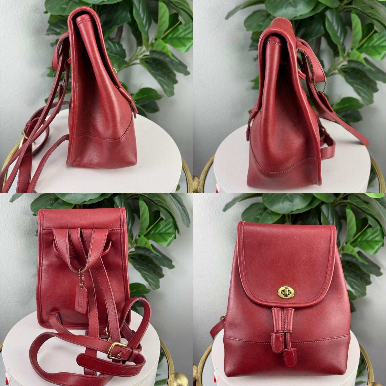 Coach Drawstring Daypack Red