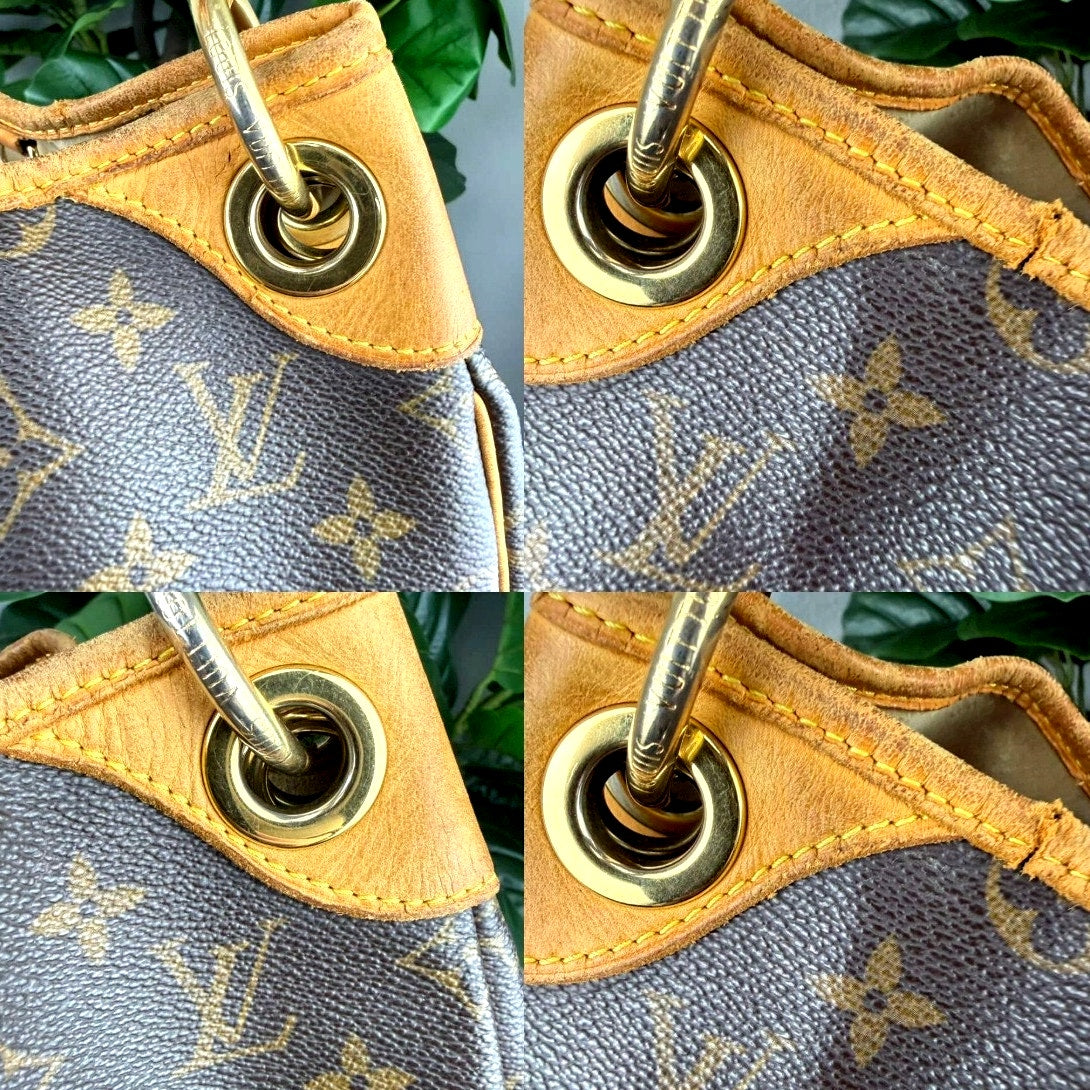 Authentic Louis Vuitton Monogram Canvas Galliera PM Shoulder Bag