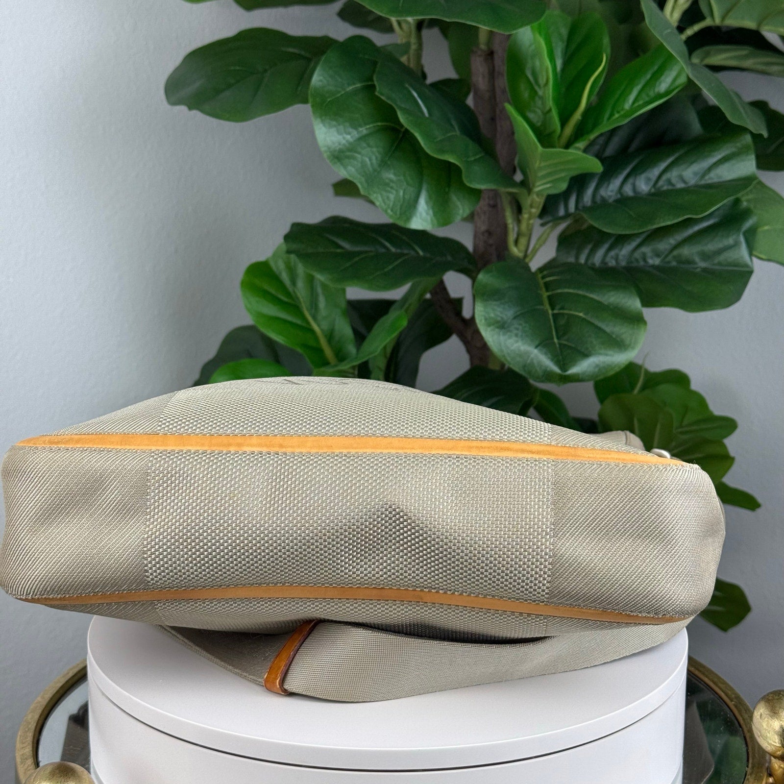 Authentic Louis Vuitton Sand Damier Geant Vertical Messenger Bag