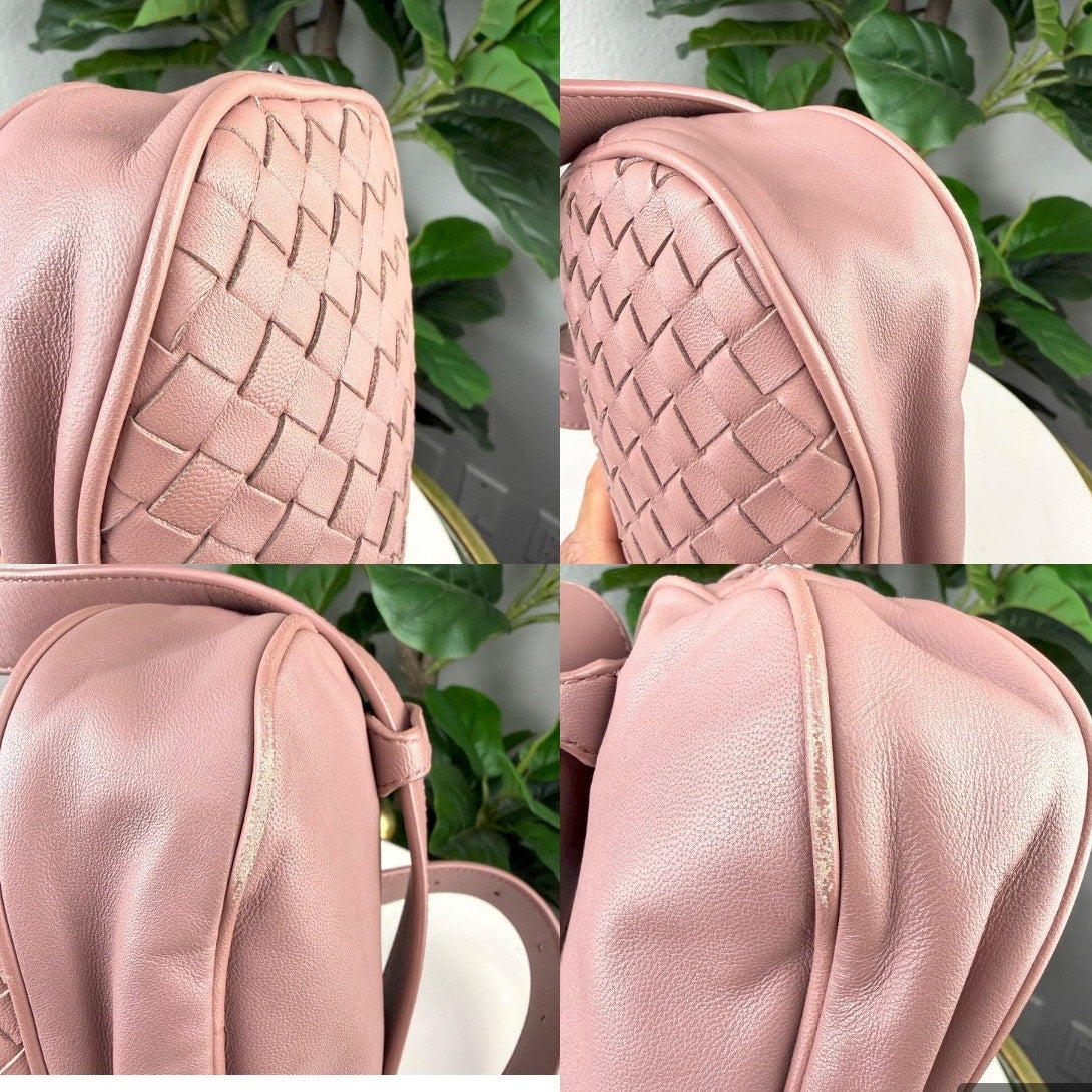 Authentic Bottega Veneta Nappa Intrecciato Belt Bag Mauve Pink - Certificate of Authenticity Included