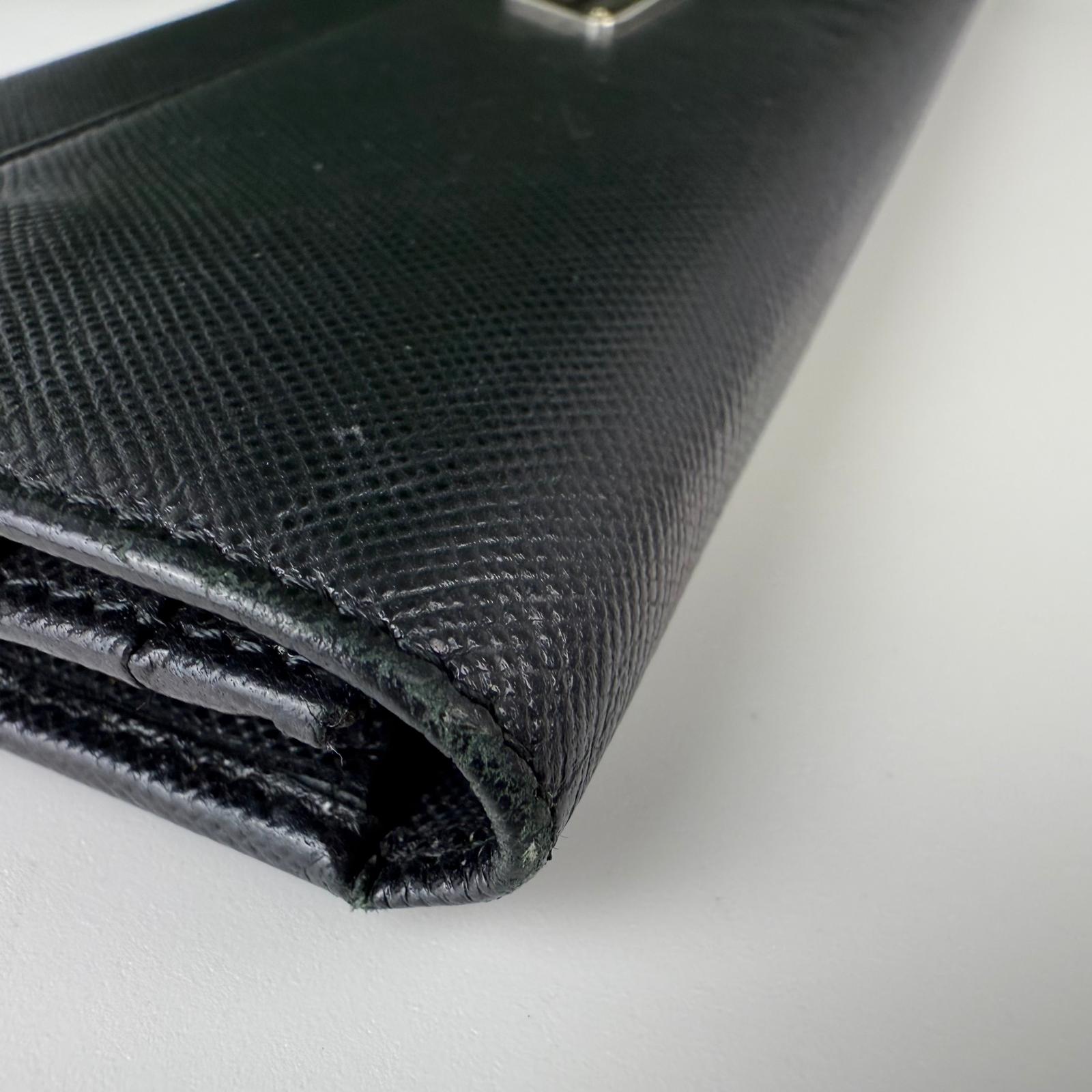 Authentic PRADA Saffiano Leather Black Wallet