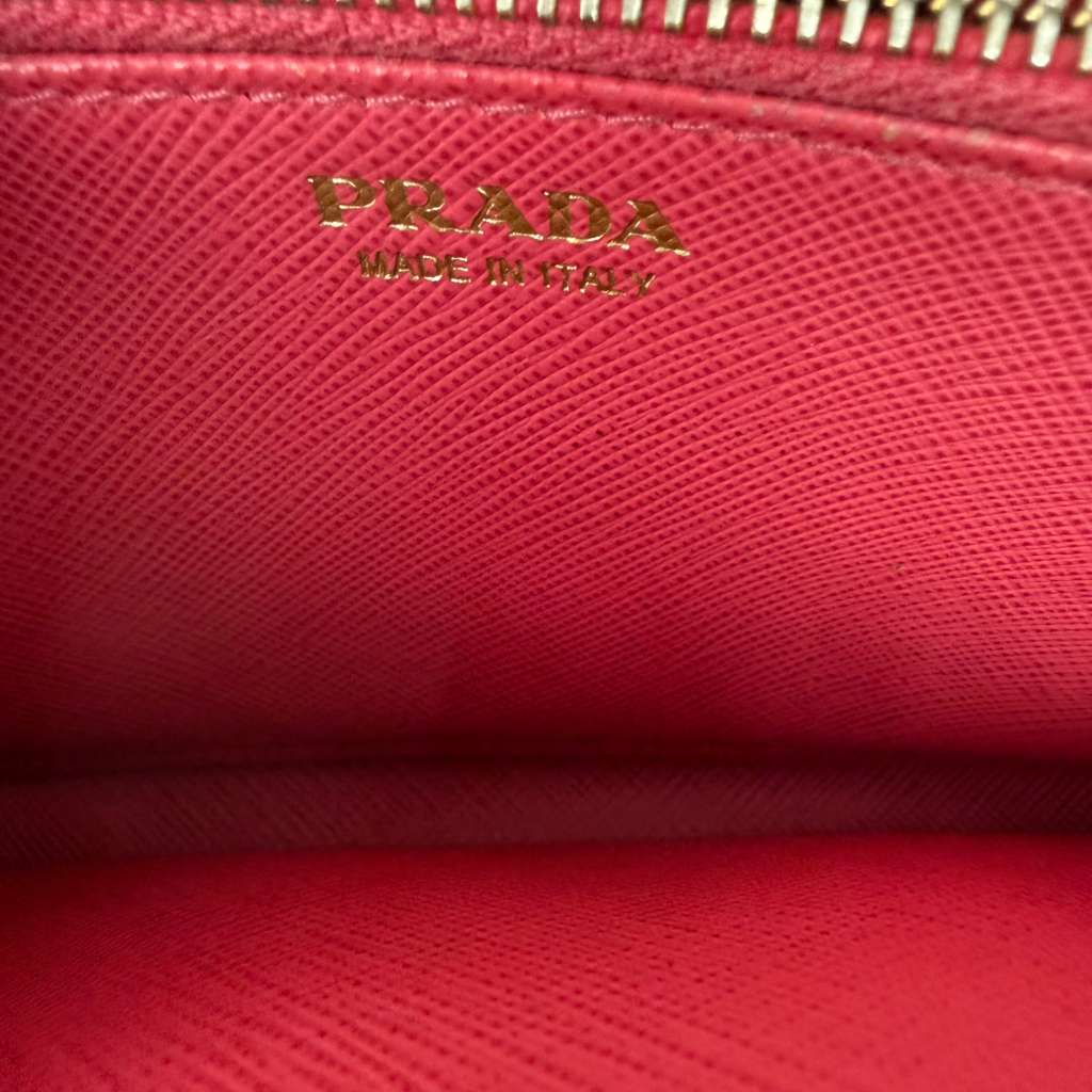Authentic Prada Saffiano Leather Continental Zip Wallet