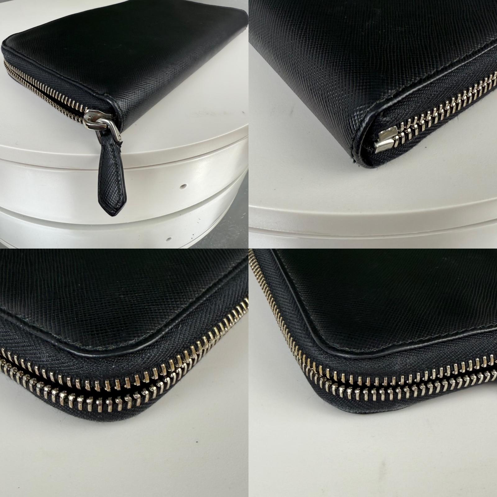 Authentic Prada Saffiano Zipped Large Wallet