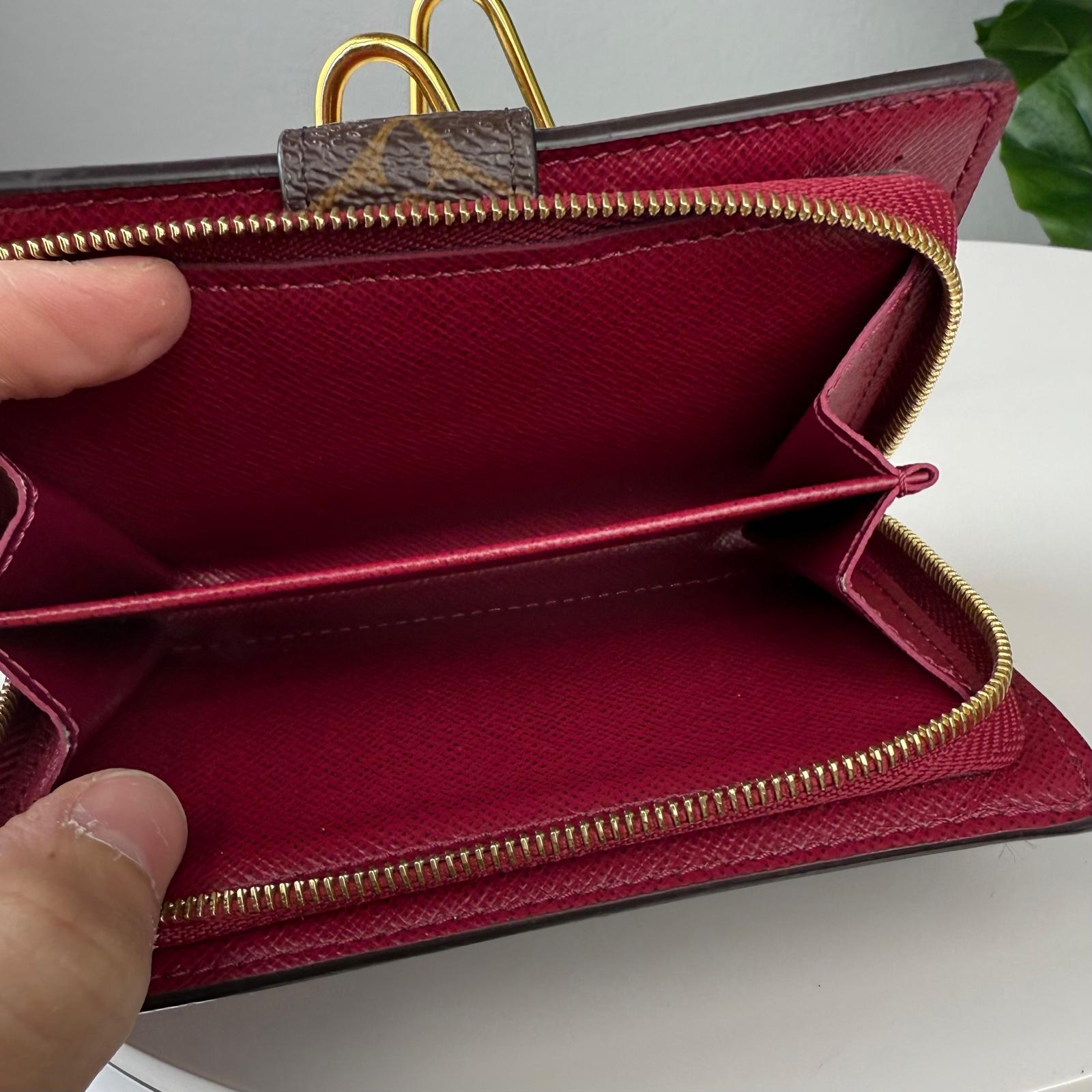 💎Authentic Louis Vuitton Monogram Portefeuille Juliet Bifold Wallet Fuchsia
