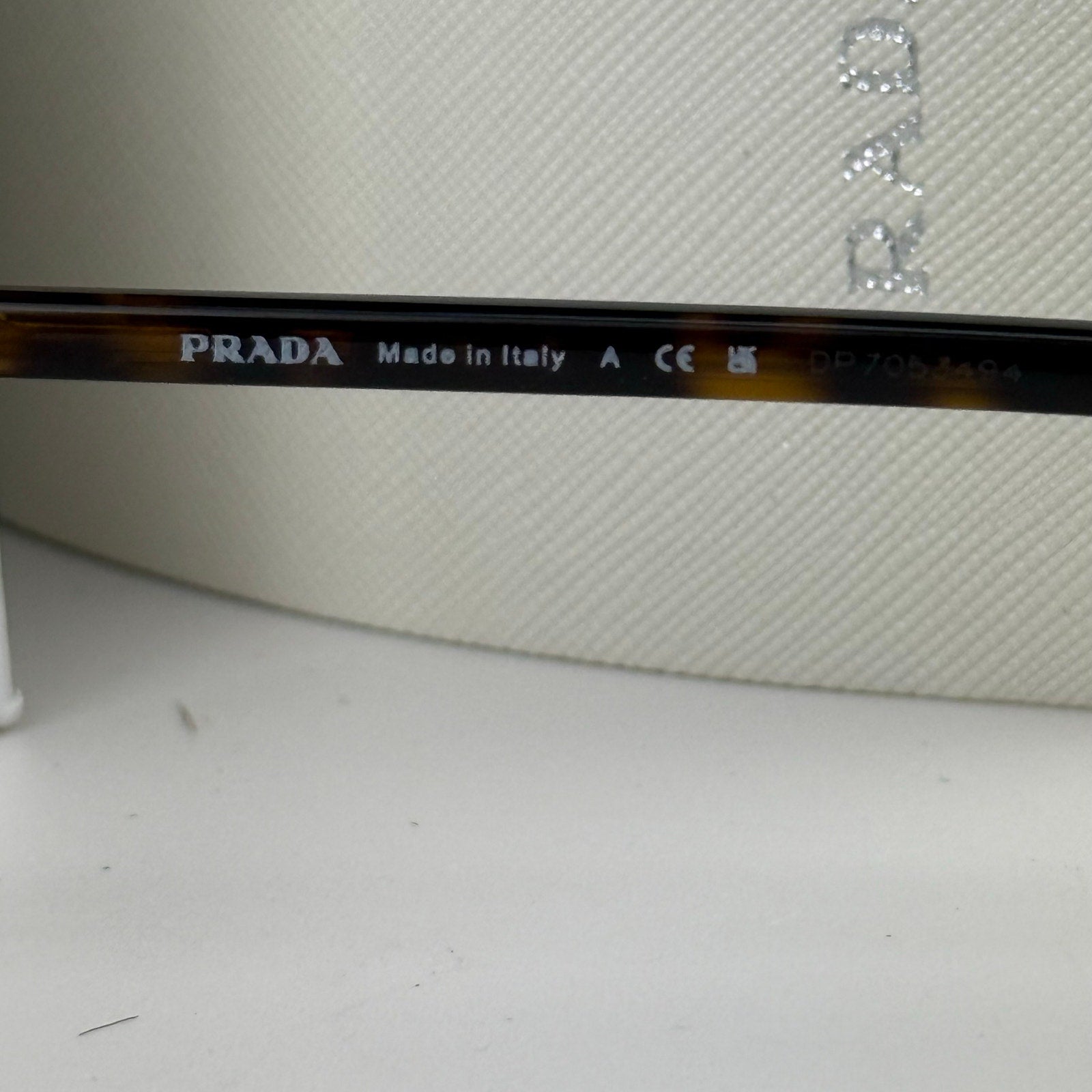 TD49 Prada Gold Metal Frame Brown Gradient Sunglasses