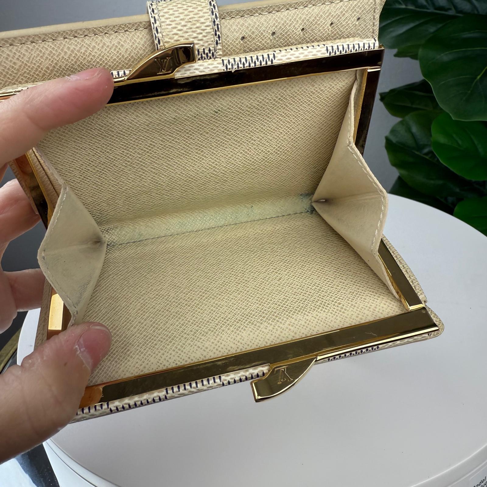 💎Authentic Louis Louis Vuitton Damier Azur French Purse Wallet.