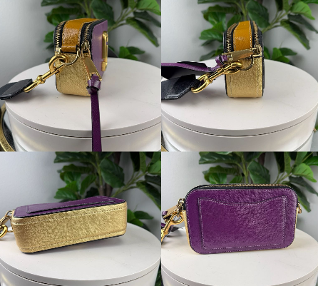 Authentic Marc Jacobs The Snapshot Small Camera Bag in Violet
