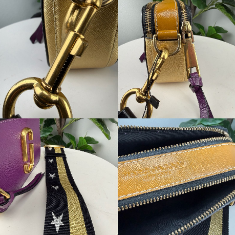 Authentic Marc Jacobs The Snapshot Small Camera Bag in Violet