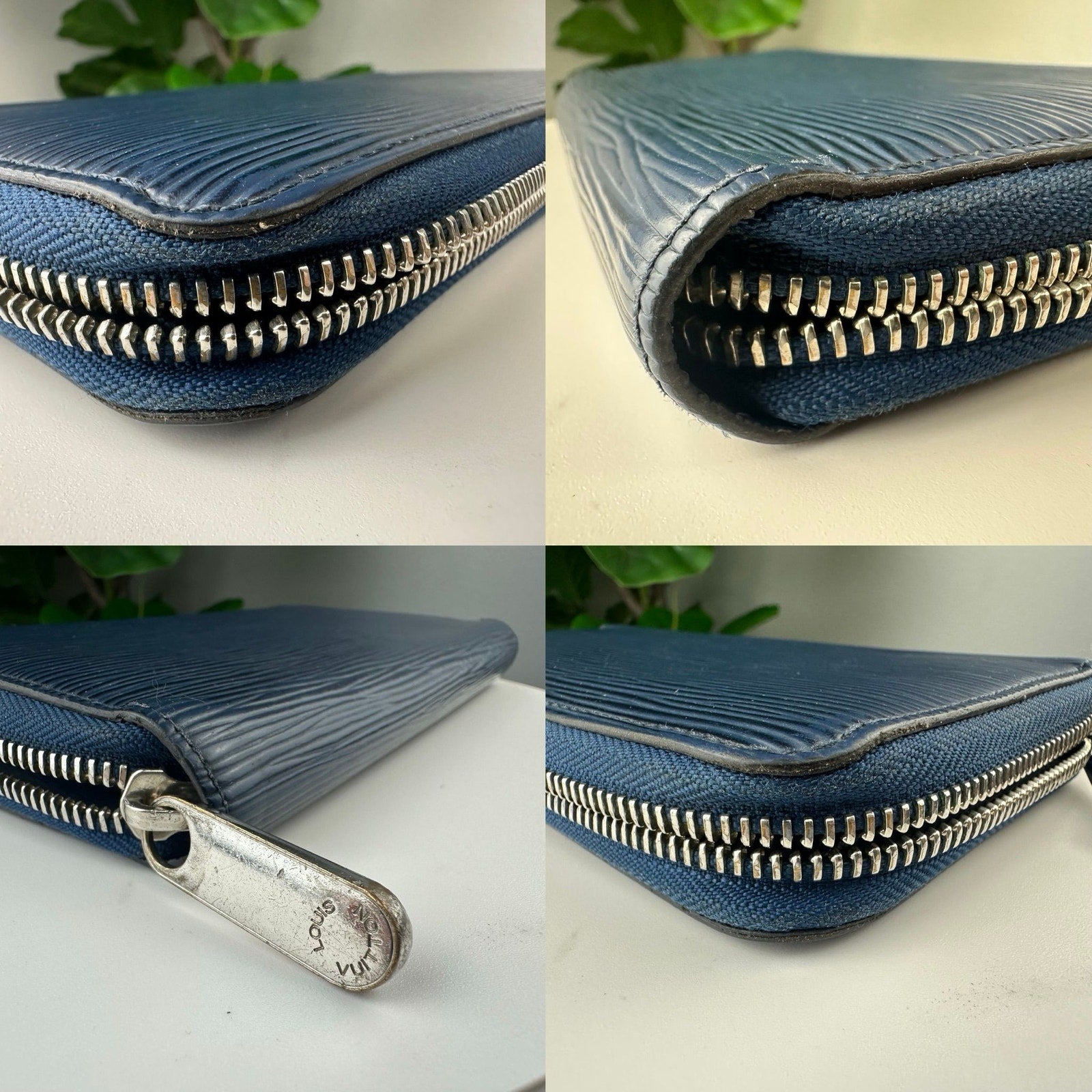 💎Authentic LOUIS VUITTON Epi Zippy Wallet Long Wallet Navy Blue