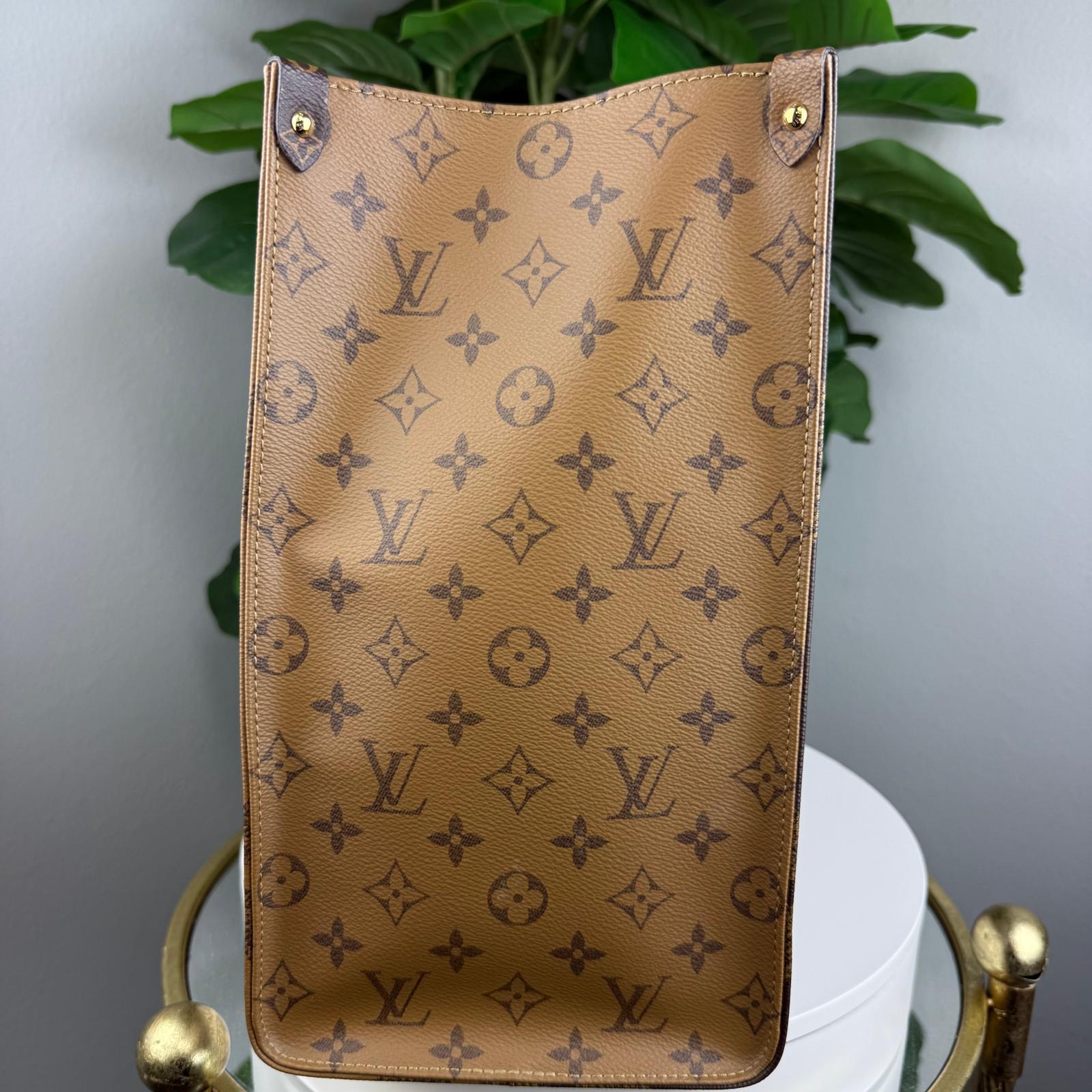 Authentic Louis Vuitton On The Go GM Reverse Monogram Tote Bag