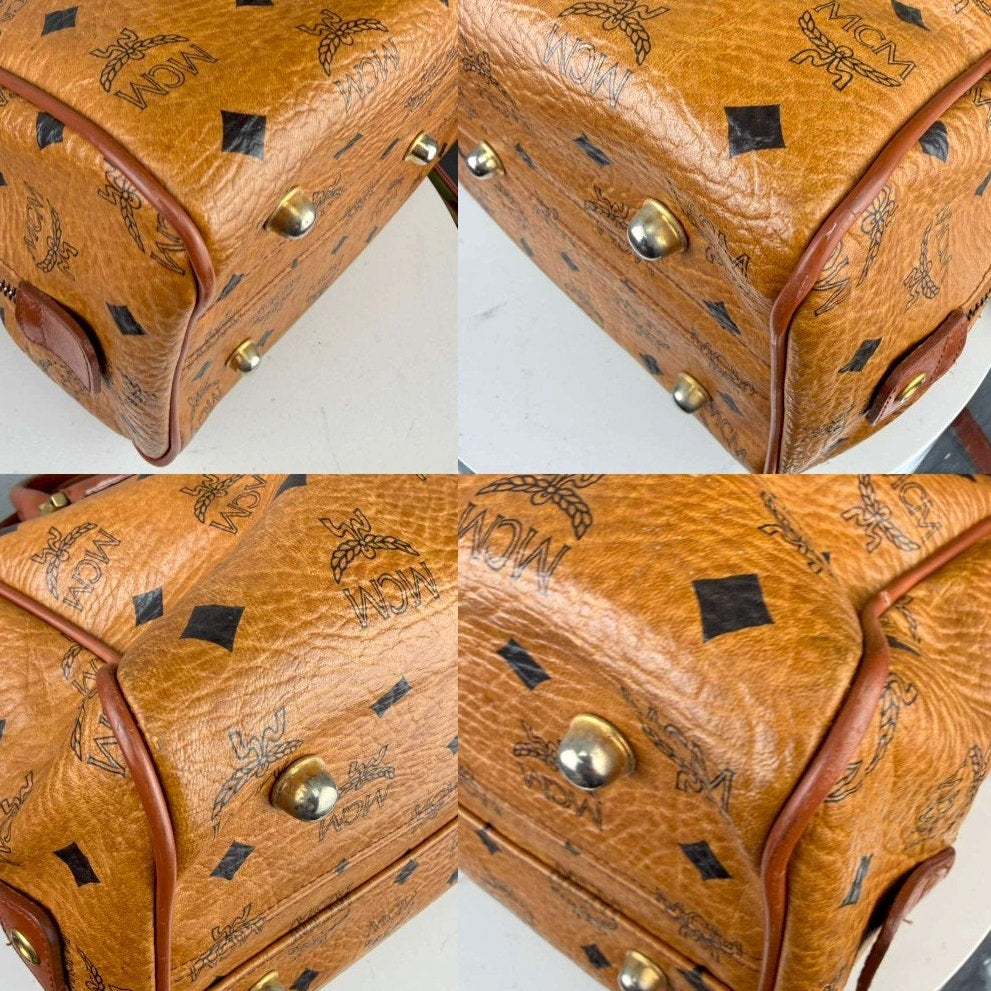 Authentic MCM Visetos Boston Bag