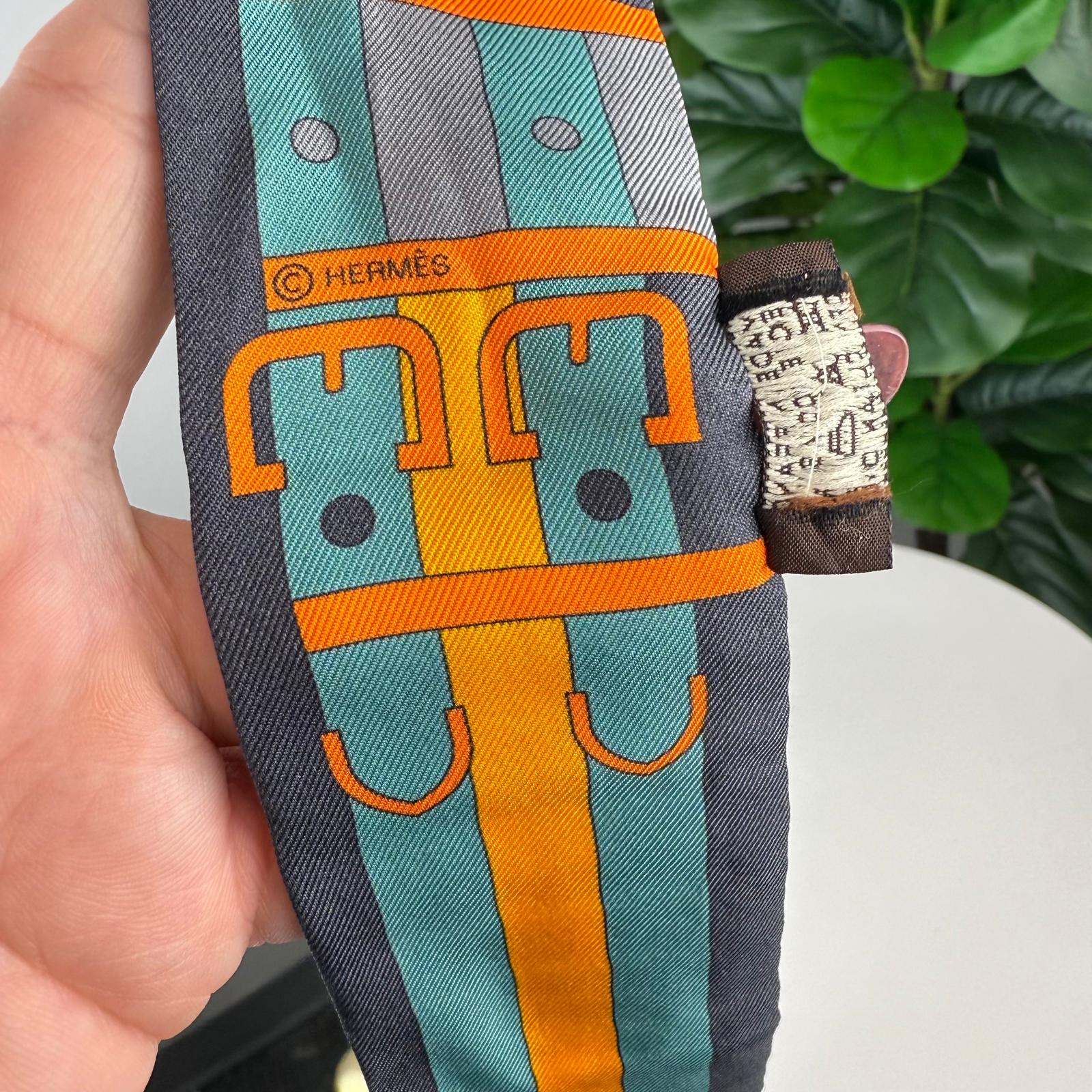 💎✨Authentic Hermes Twilly Cavalier en Formes Scarf