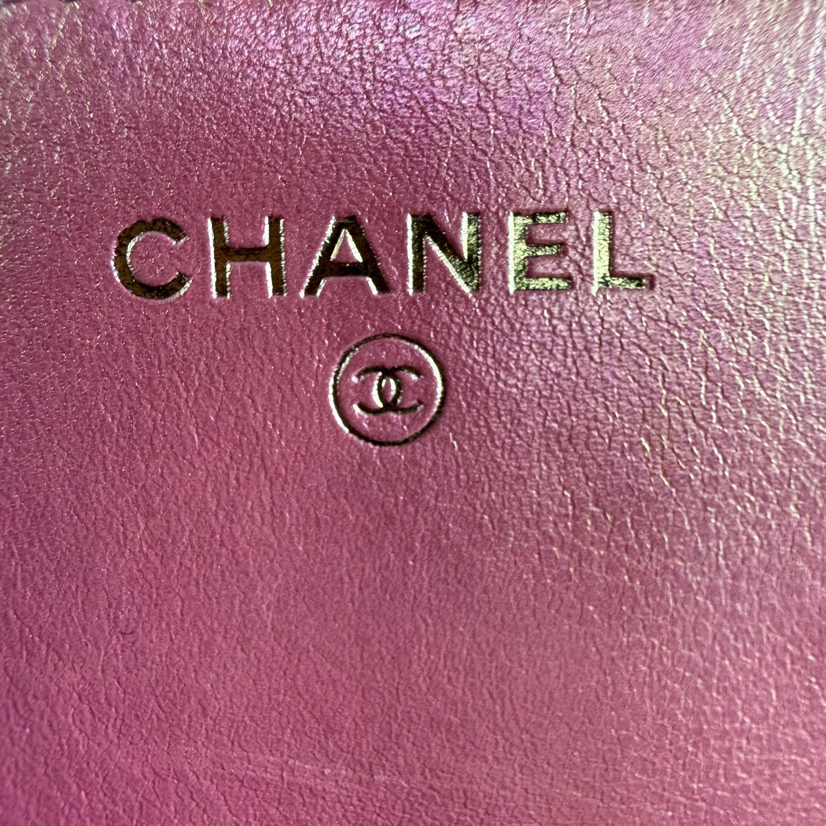 Authentic Chanel 19 Small Flap Bag Iridescent Pink Quilted Lambskin