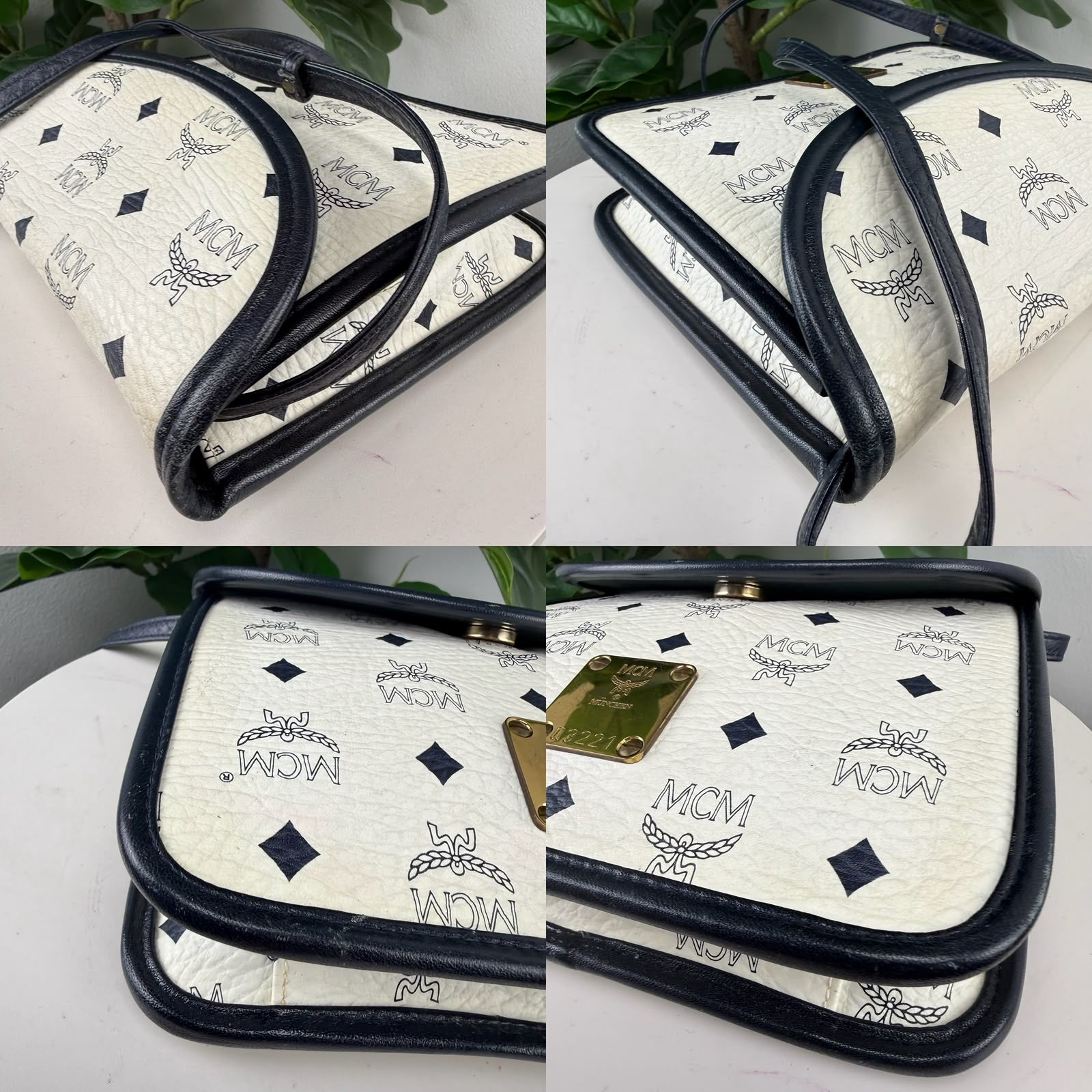 Authentic MCM Visetos Monogram Shoulder Bag