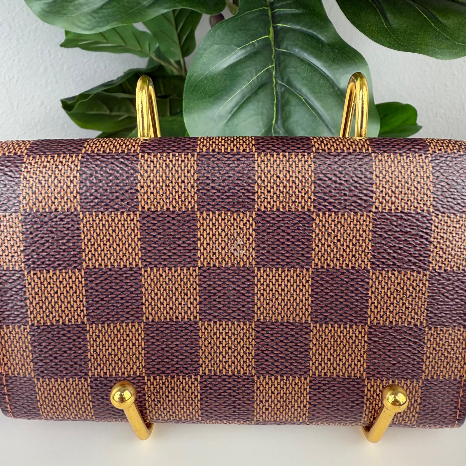 Authentic Louis Vuitton Damier Ebene Porte Monnaie Billets Tresor Wallet