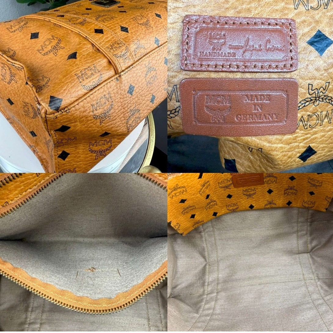 💎✨Authentic MCM Visetos Classic Cognac Tote Bag