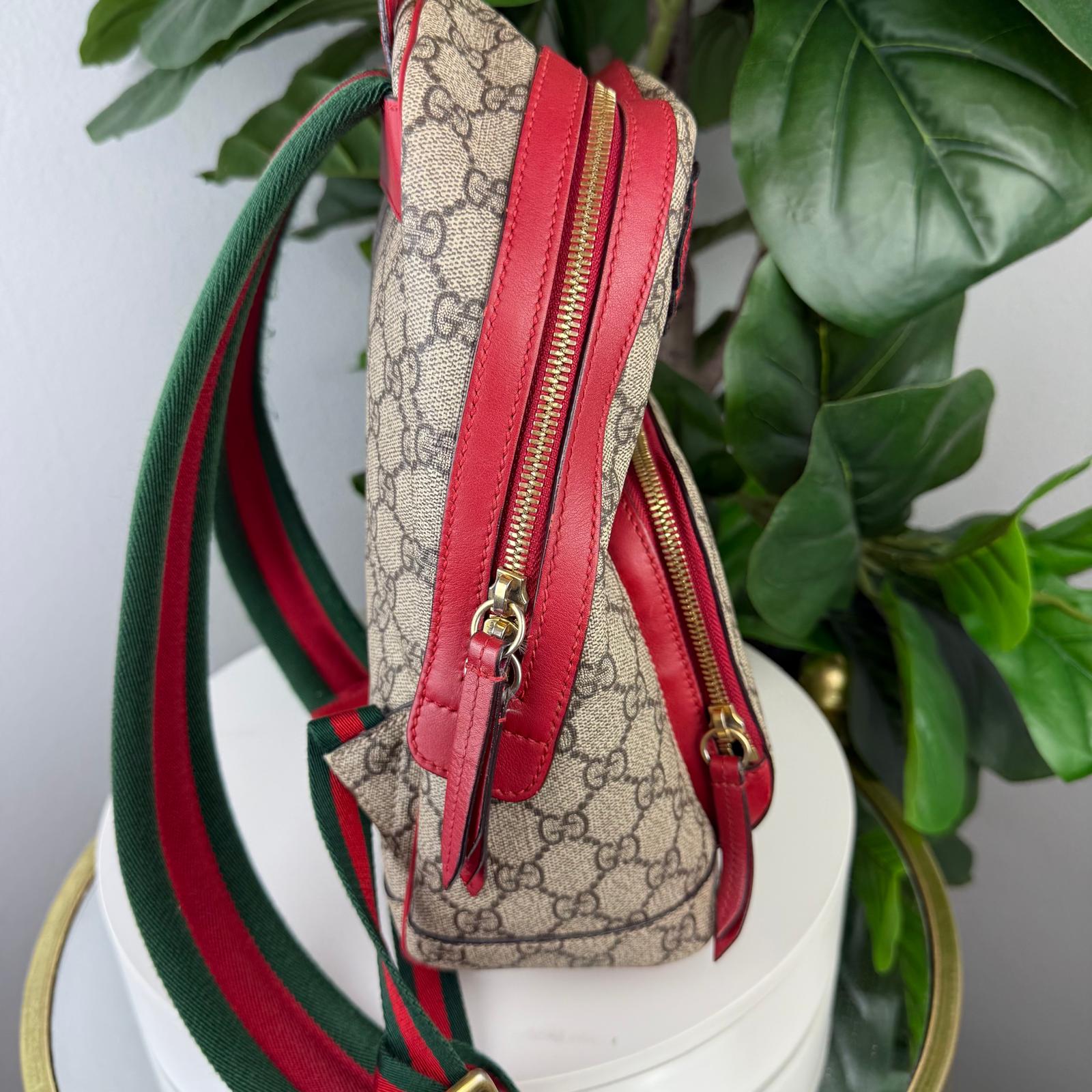 LIMITED EDITION Gucci Rose and Heart Embroidered Backpack