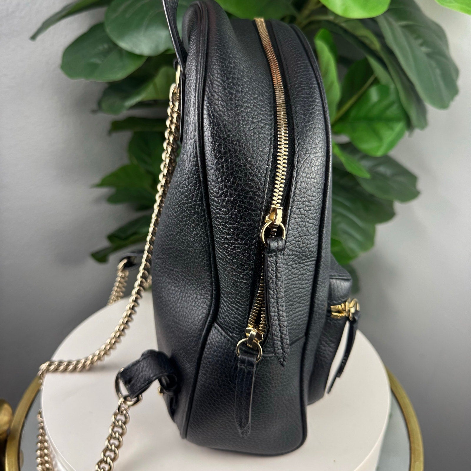 Authentic Gucci Soho Leather Backpack