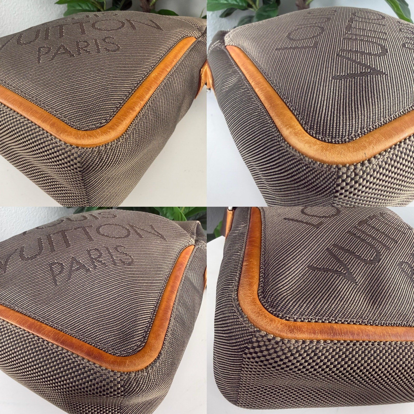 Louis Vuitton Damier Geant Brown Canvas Crossbody Messenger Bag Authentic Pre Owned