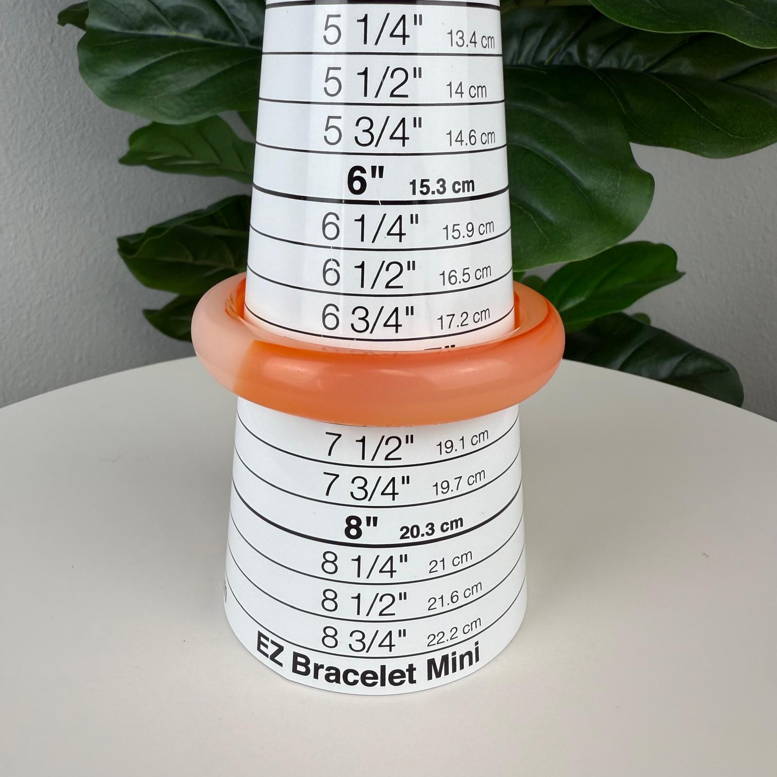 Authentic Carnelian Bangle Natural Orange Size 7"