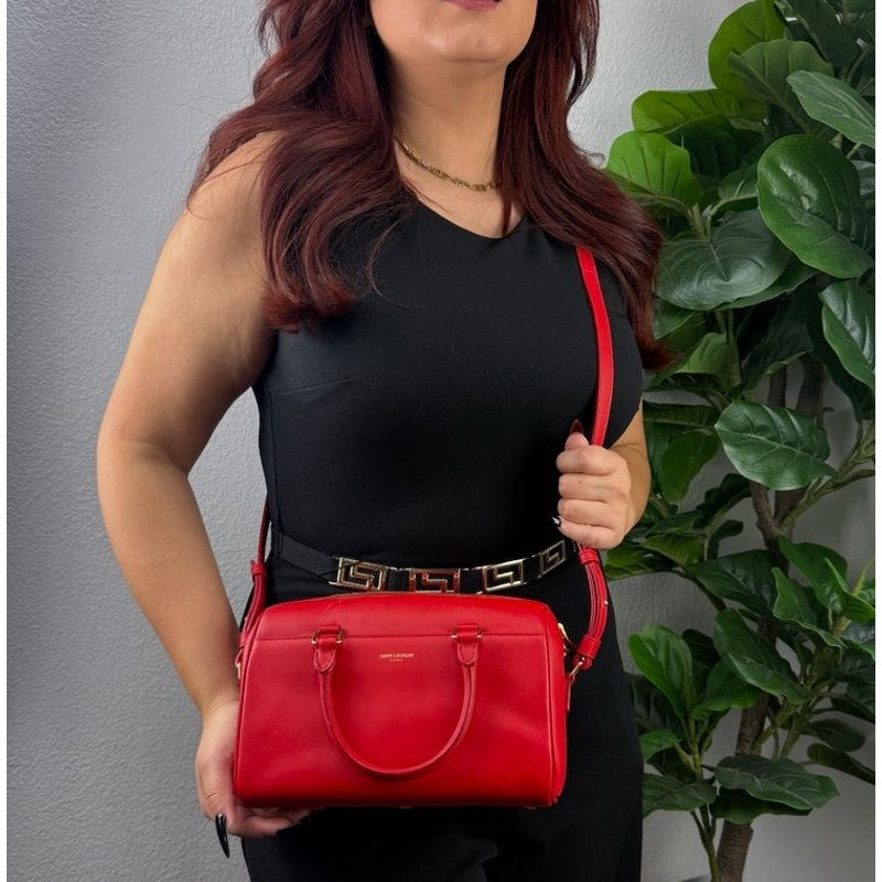 Saint Laurent Classic Red Duffle Bag