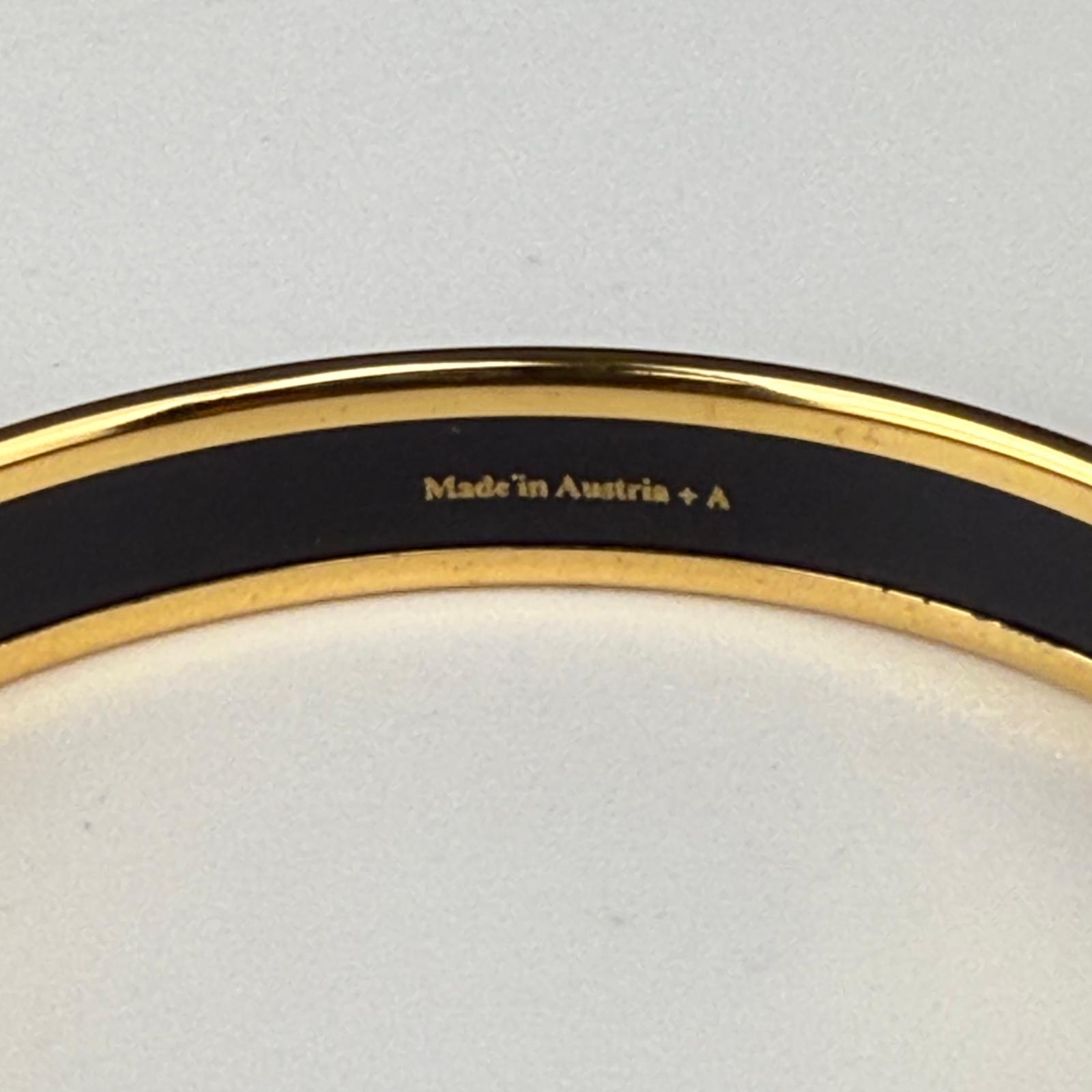 💎Authentic HERMES Enamel Printed Cloisonne Musical Instrument Bracelet Size 7 3/4"