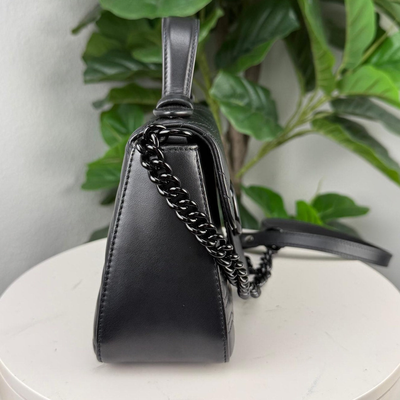 Authentic Gucci GG Marmont Top Handle Shoulder Bag