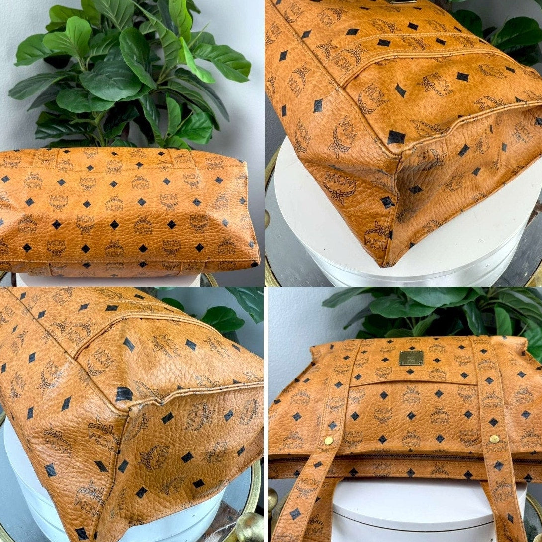 💎✨Authentic MCM Visetos Classic Cognac Tote Bag