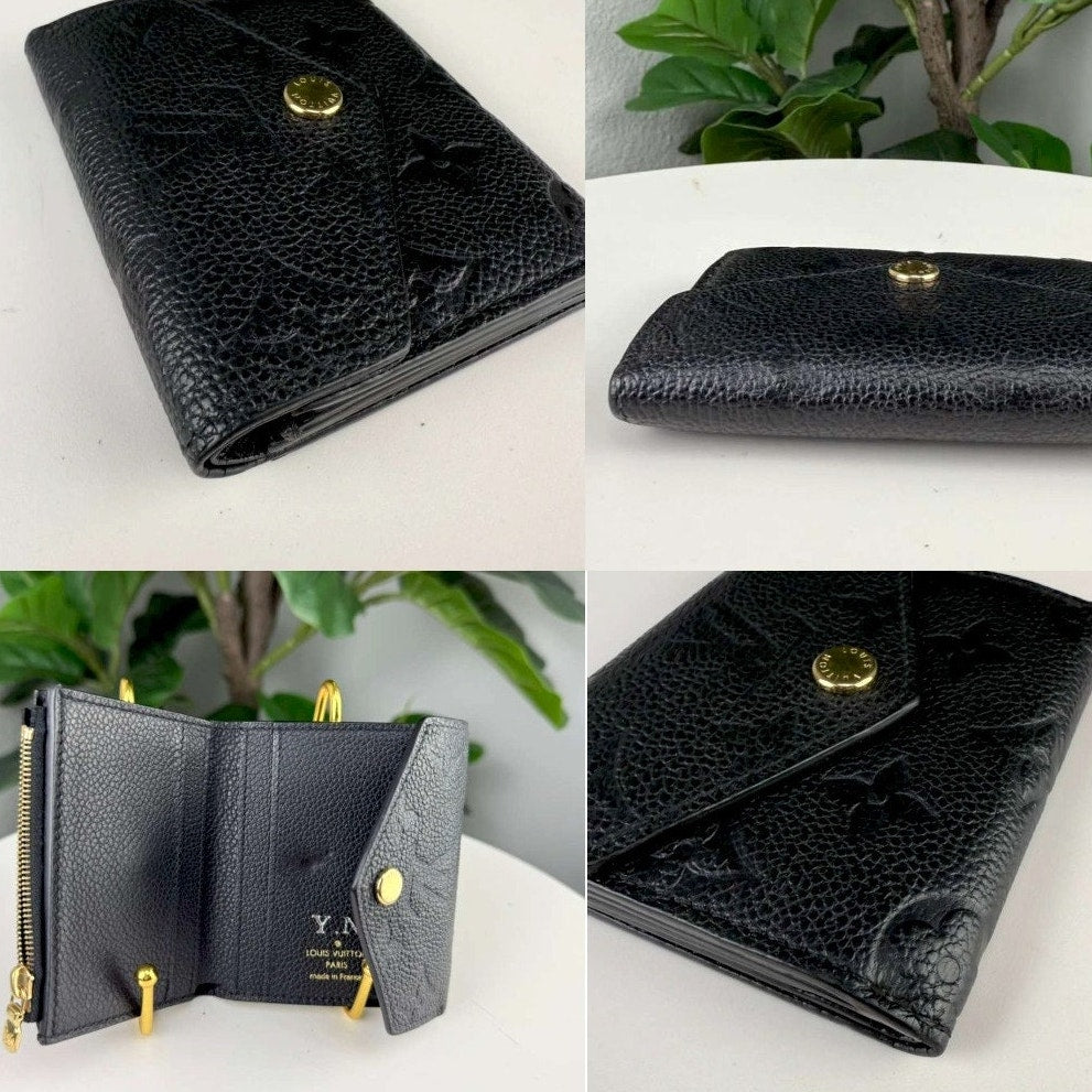 💎✨Authentic Louis Vuitton Black Monogram Empreinte Leather Victorine Wallet