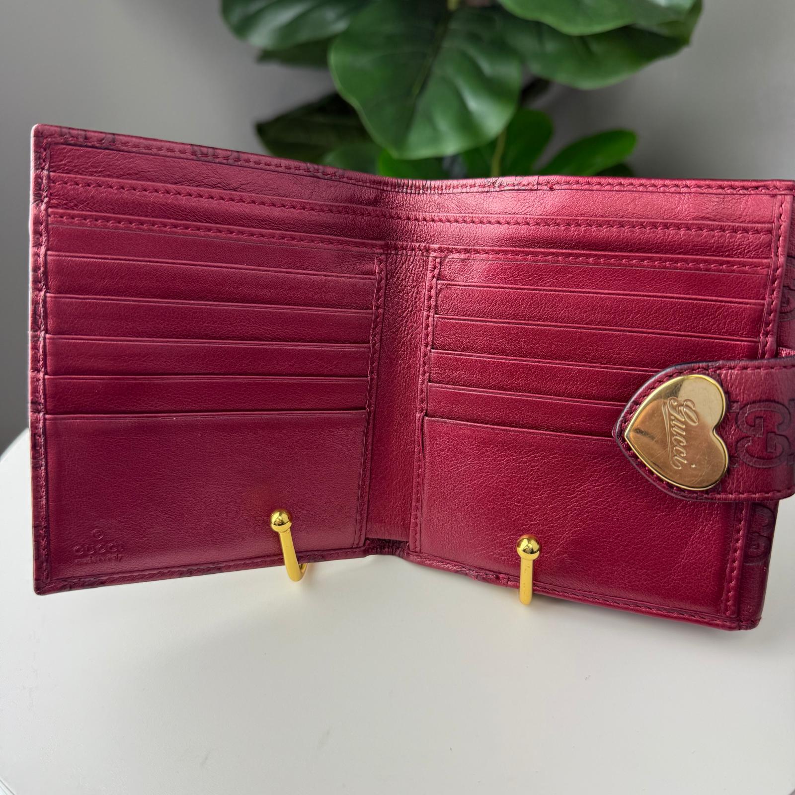 💎Authentic Gucci Heart Flap French Wallet