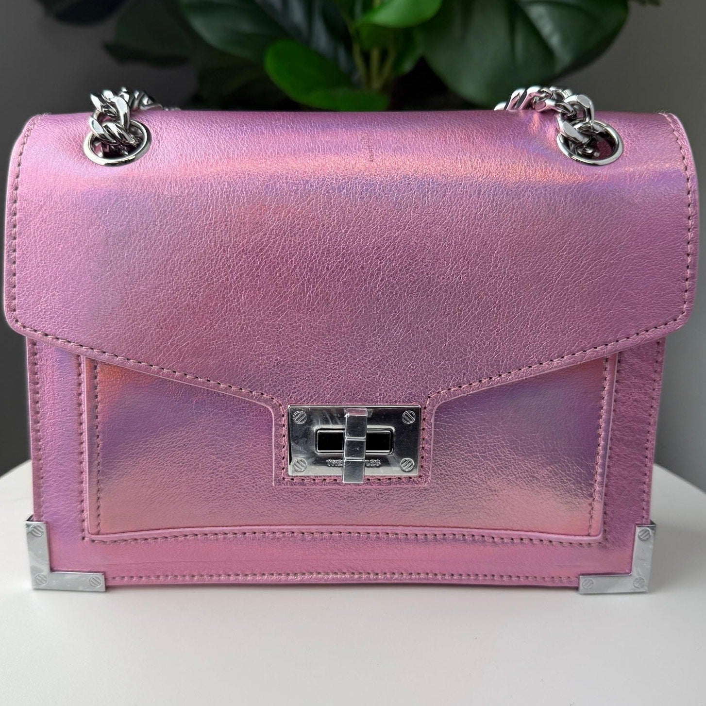 💎Authentic Kooples Emily Iridescent Leather Chain Bag