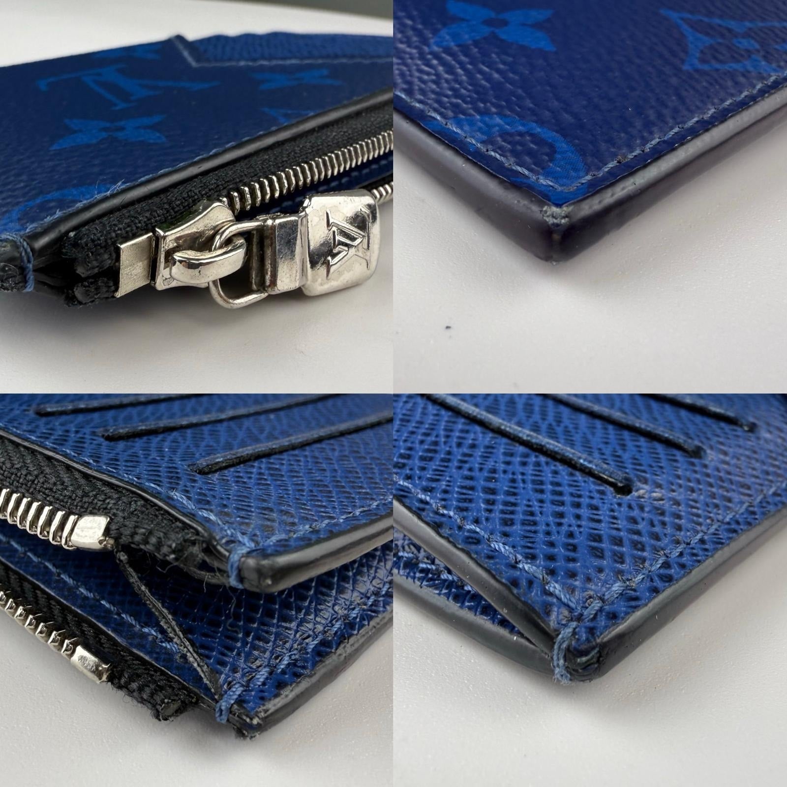 💎✨Authentic Louis Vuitton Taigarama Coin Card Holder Blue
