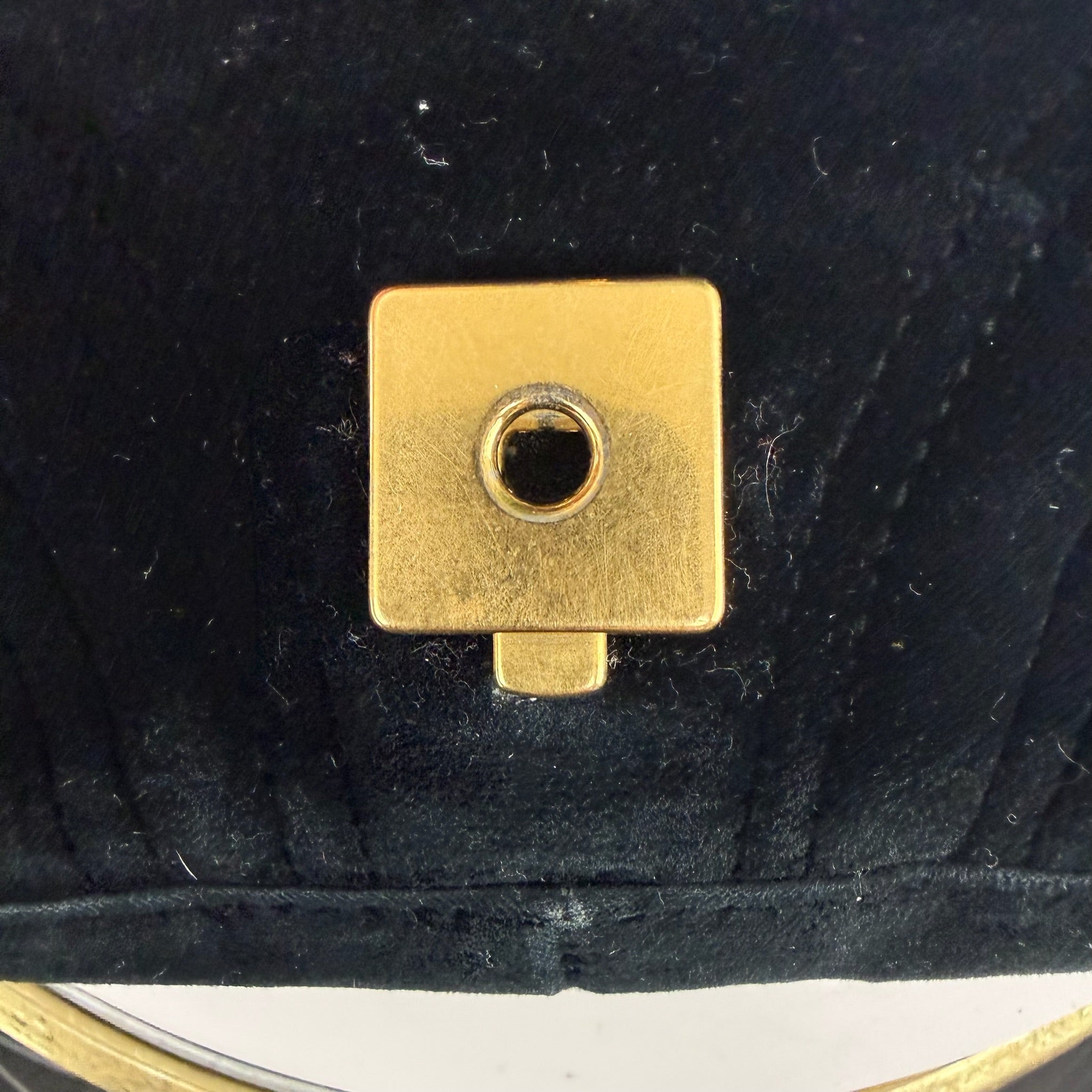 Authentic Gucci GG Marmont Black Chevron Velvet Shoulder Bag