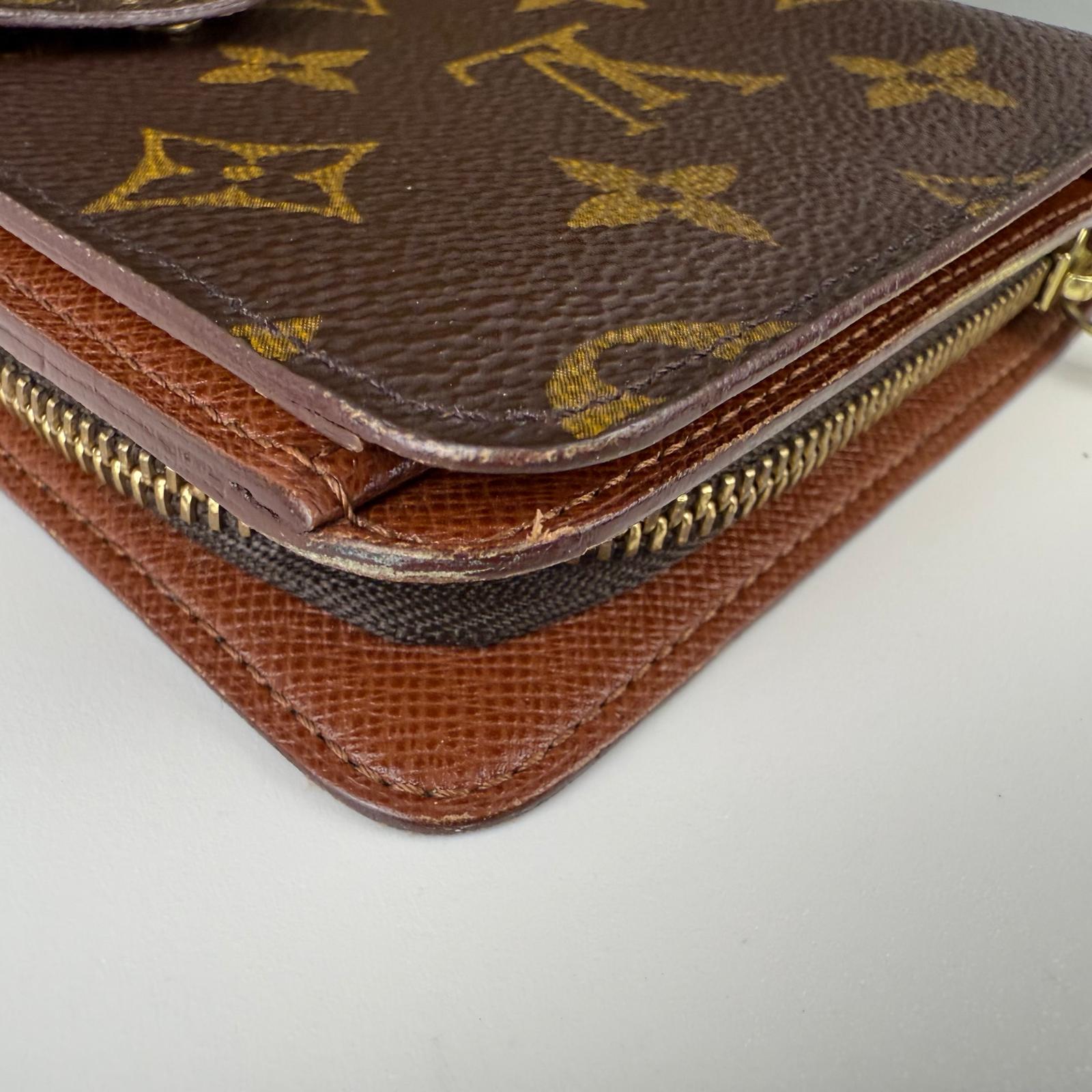 Authentic Louis Vuitton Monogram Porte Monnaie Zip Wallet