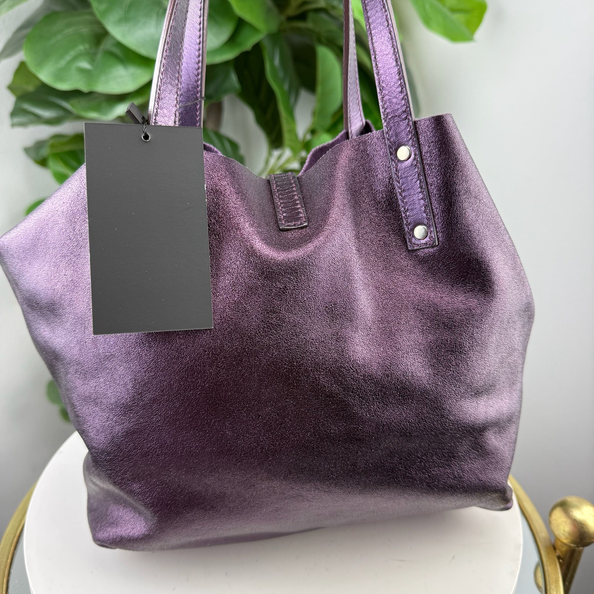 Authentic Tiffany & Co. Metallic Reversible Tote Bag - Certificate of Authenticity included