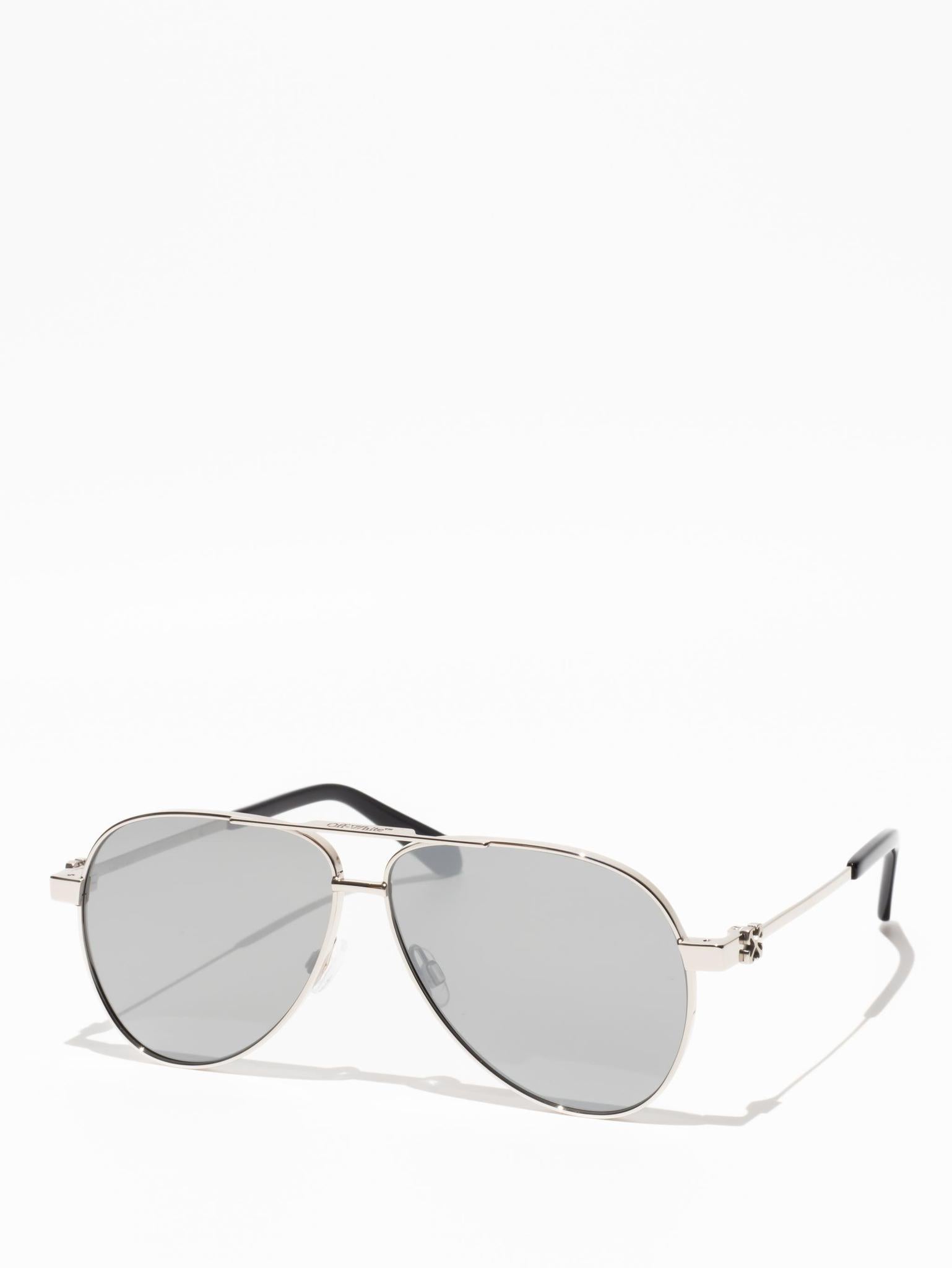 Authentic Off-White Ruston 122 Men's Sunglasses Silver Grey 62-11-145