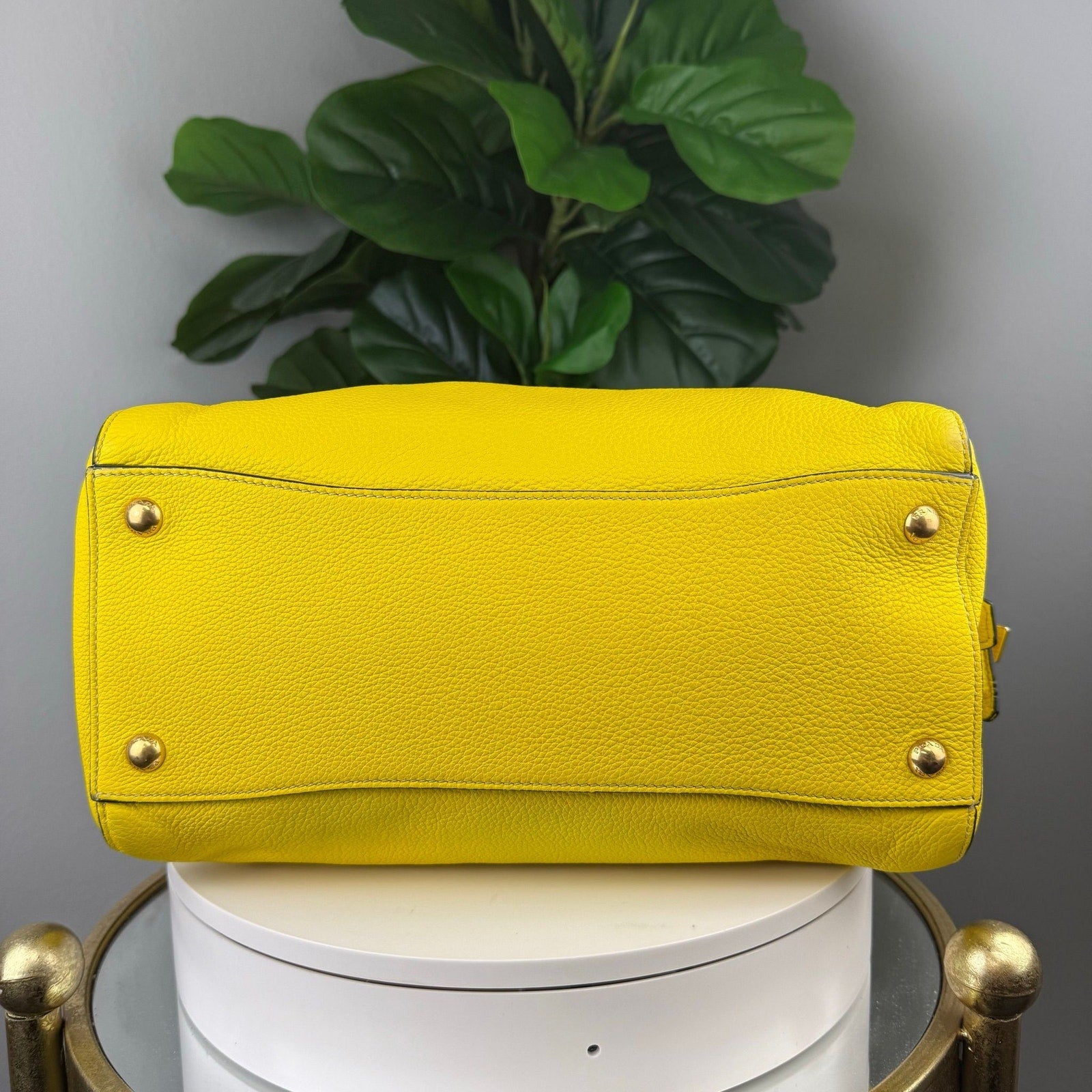 💎Authentic PRADA Girasole Vitello Grain Leather Two-Way Tote Bag