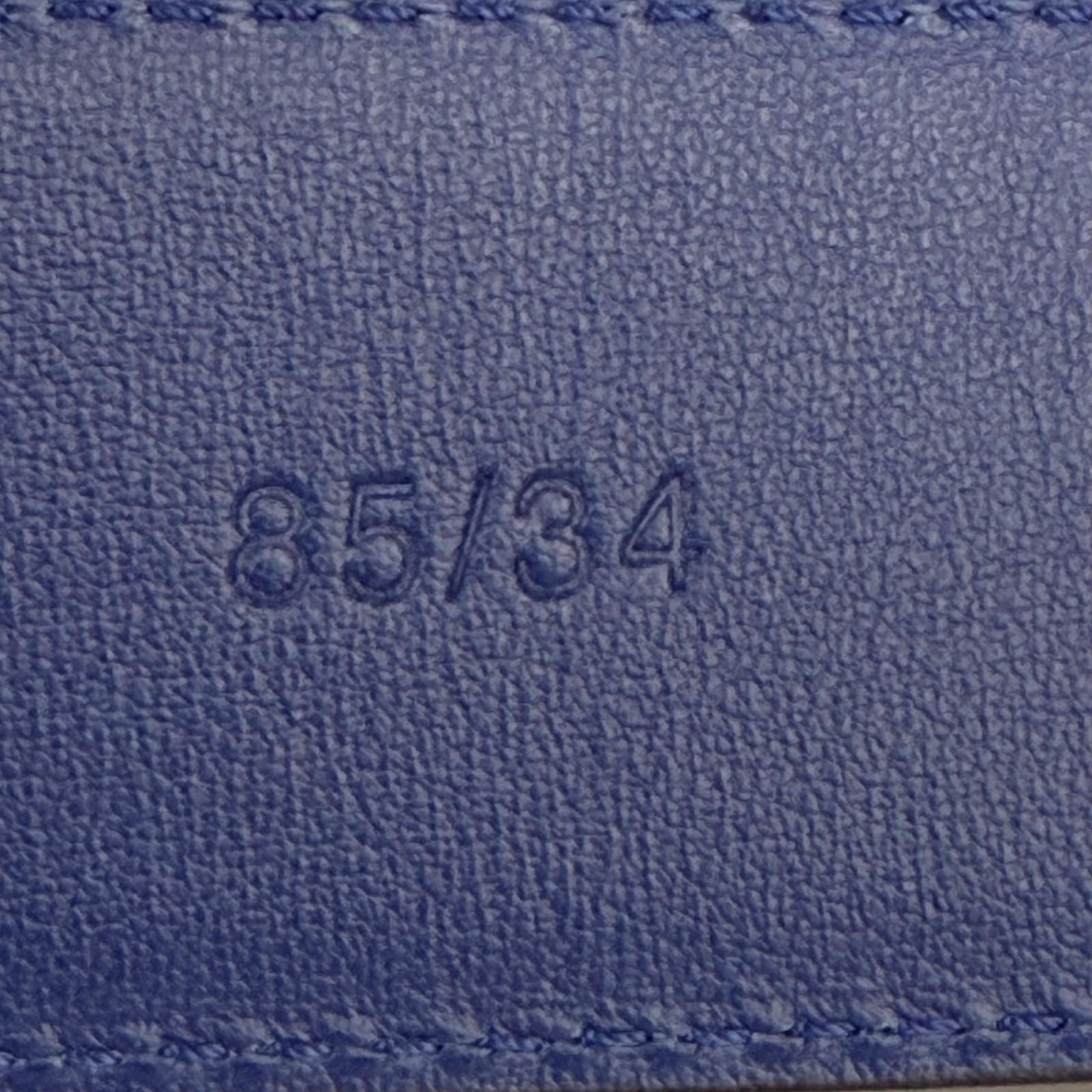 Authentic Versace Medusa Blue Leather Belt Size 85