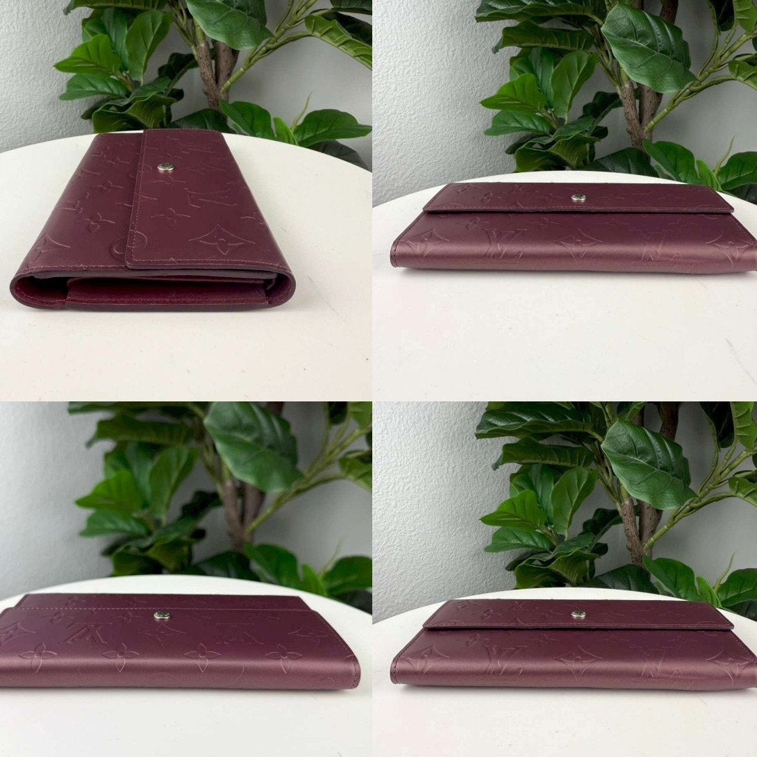 Authentic Louis Vuitton Monogram Matte Tri-fold Long Wallet