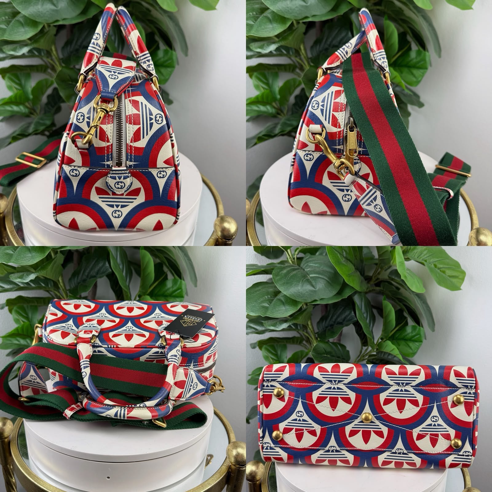 💎✨ Authentic Gucci x Adidas Calfskin Interlocking G Mini Duffle Bag