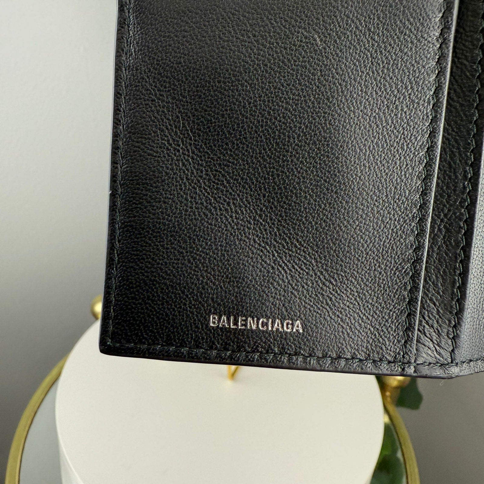 Authentic Balenciaga Chips Clutch Wallet in Black