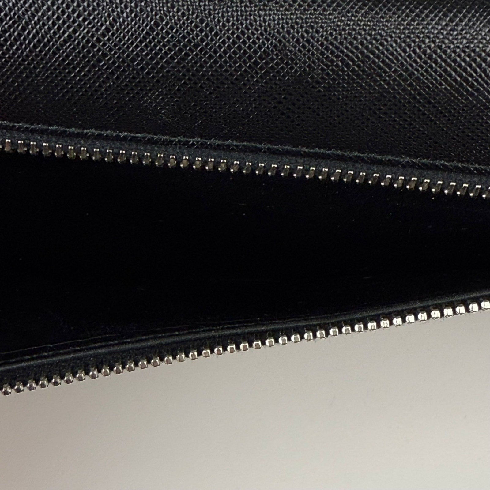 Authentic PRADA Saffiano Leather Flap Style Wallet Black