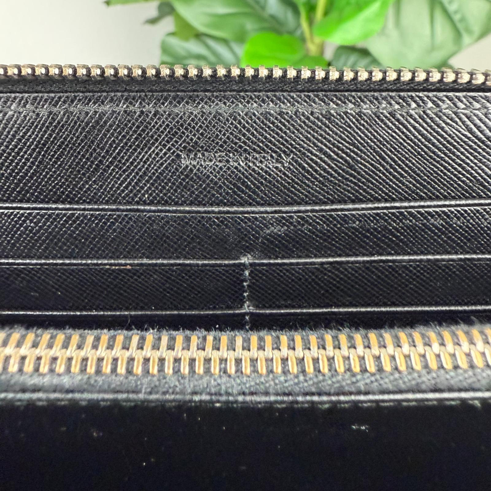 Authentic Prada Saffiano Zipped Large Wallet