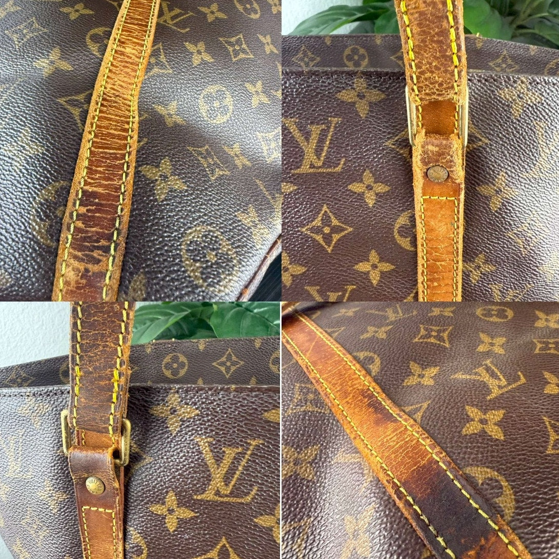 Authentic Louis Vuitton Monogram Canvas Sac Shopping Tote Bag