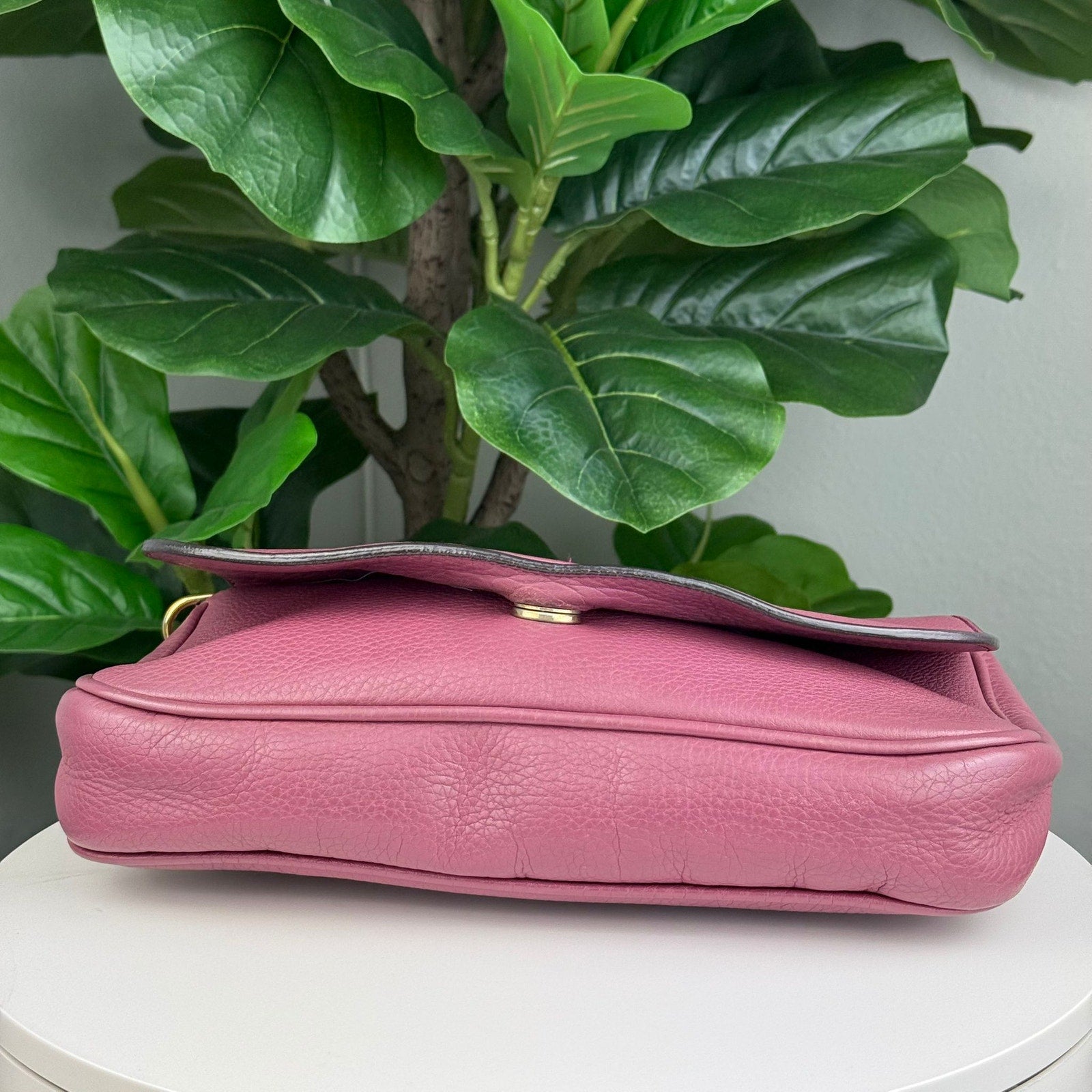 Authentic Gucci Soho Flap Crossbody Bag Purple