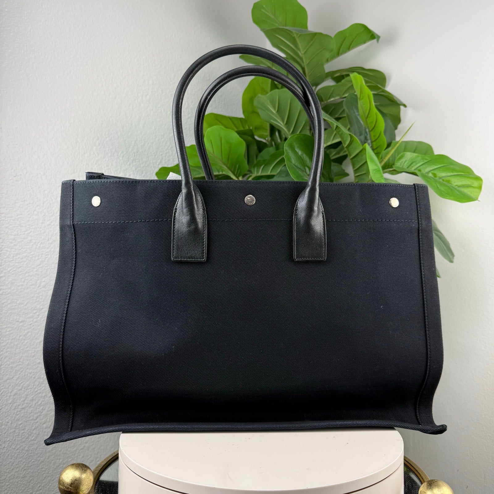 Authentic Saint Laurent Large Rive Gauche Tote Bag